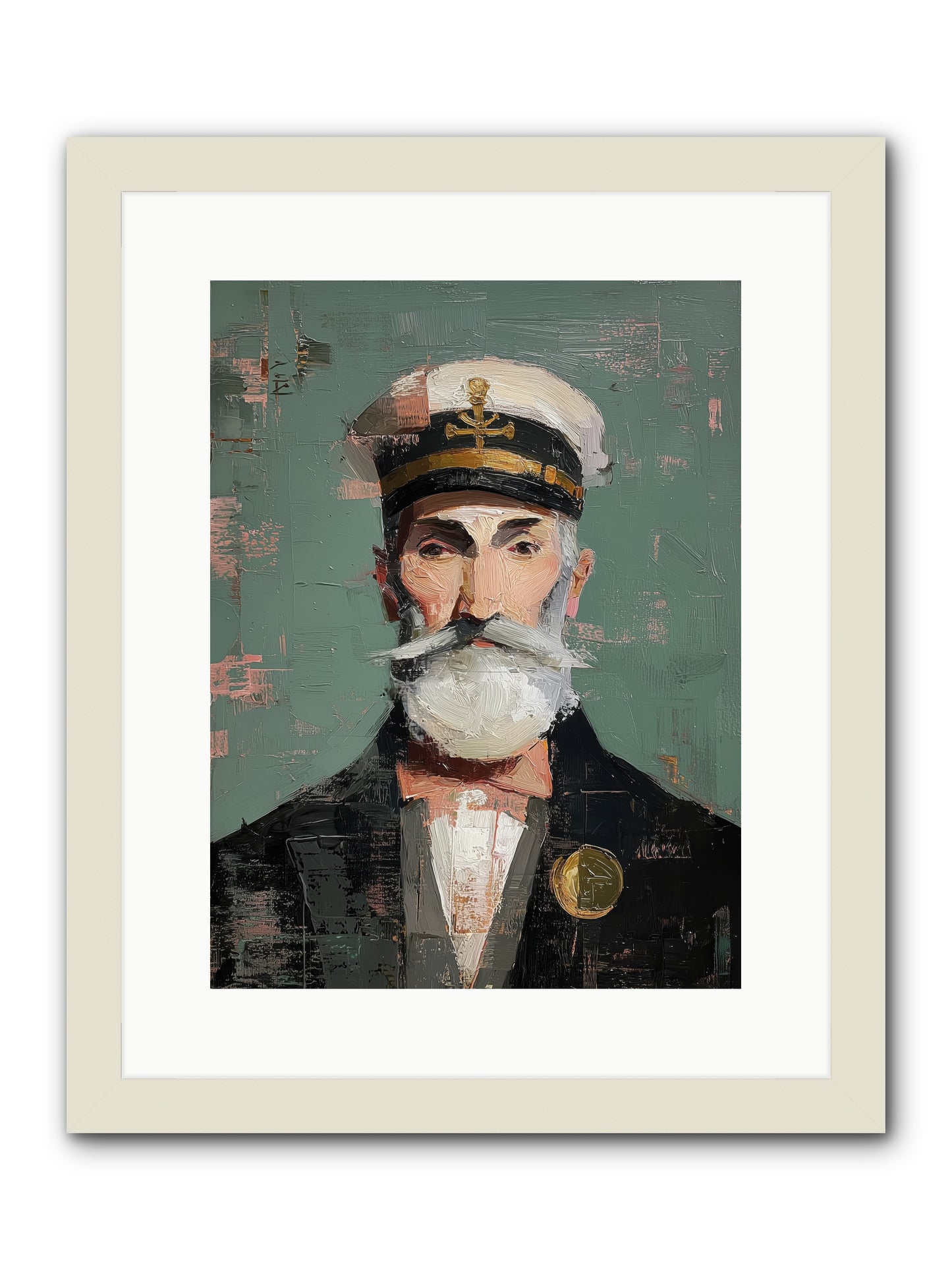 Through Storm and Calm -- Framed Print - White 12x16