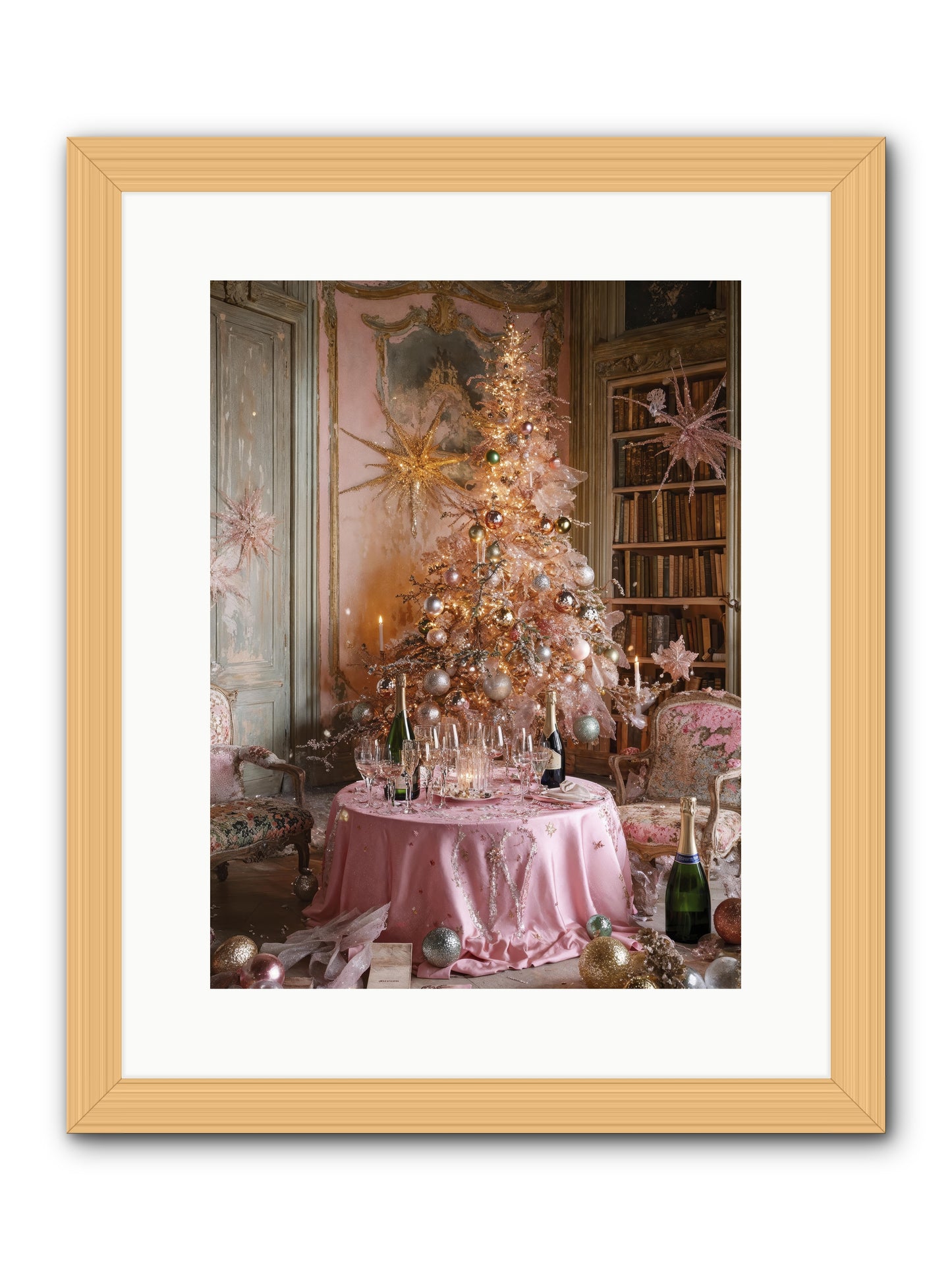 Through The Snowglobe -- Framed Print - Natural 12x16