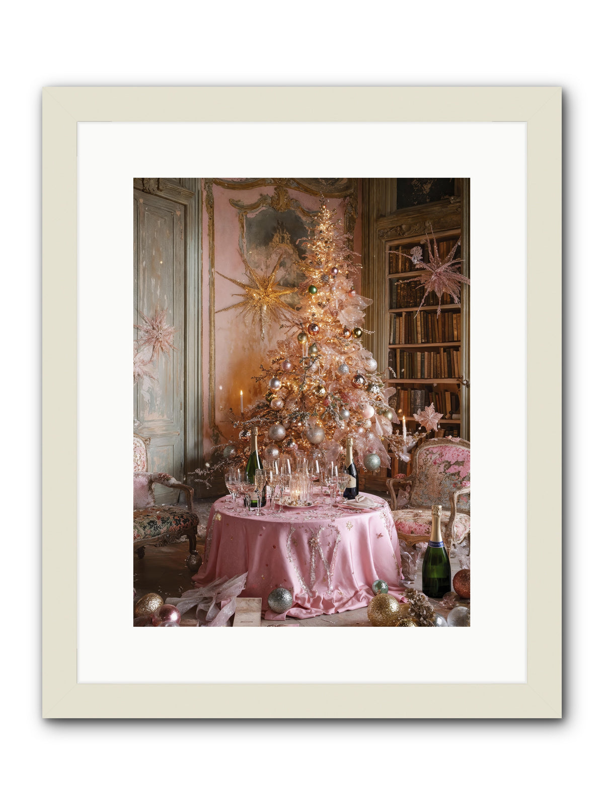 Through The Snowglobe -- Framed Print - White 12x16