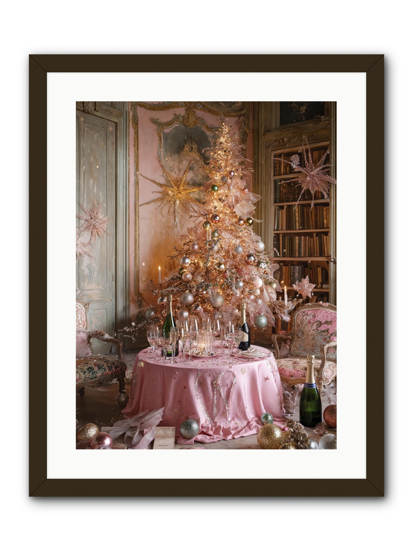 Through The Snowglobe -- Framed Print - Black 18x24
