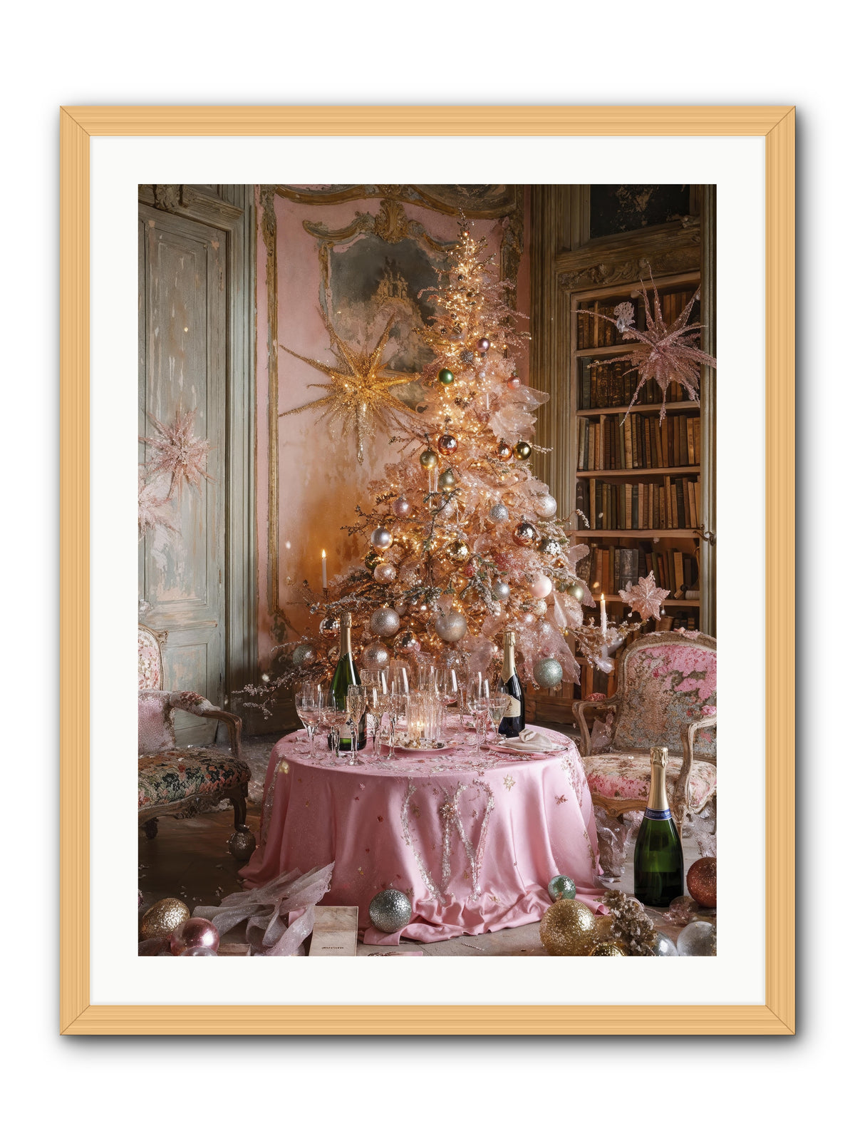 Through The Snowglobe -- Framed Print - Natural 24x32