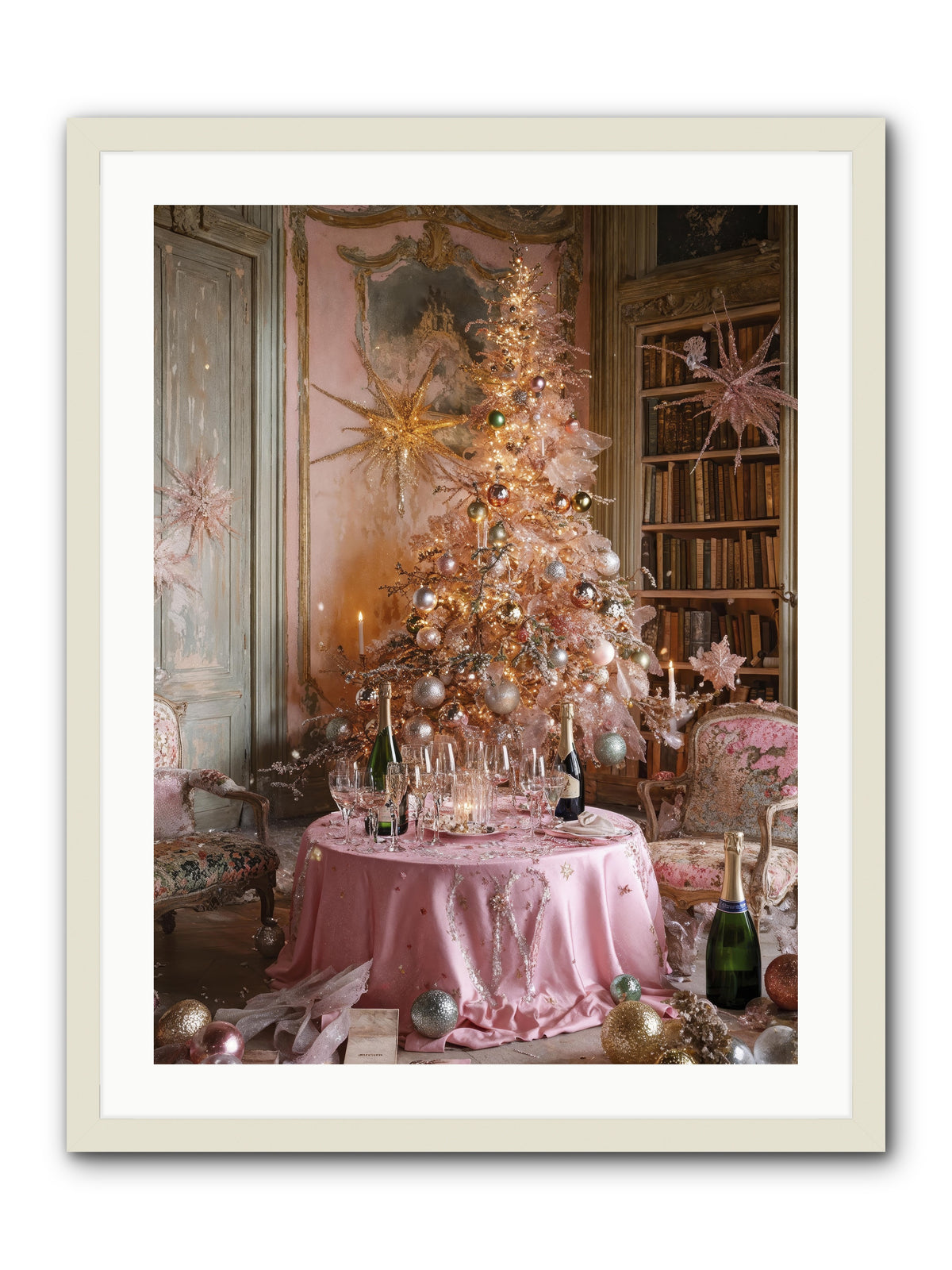 Through The Snowglobe -- Framed Print - White 24x32