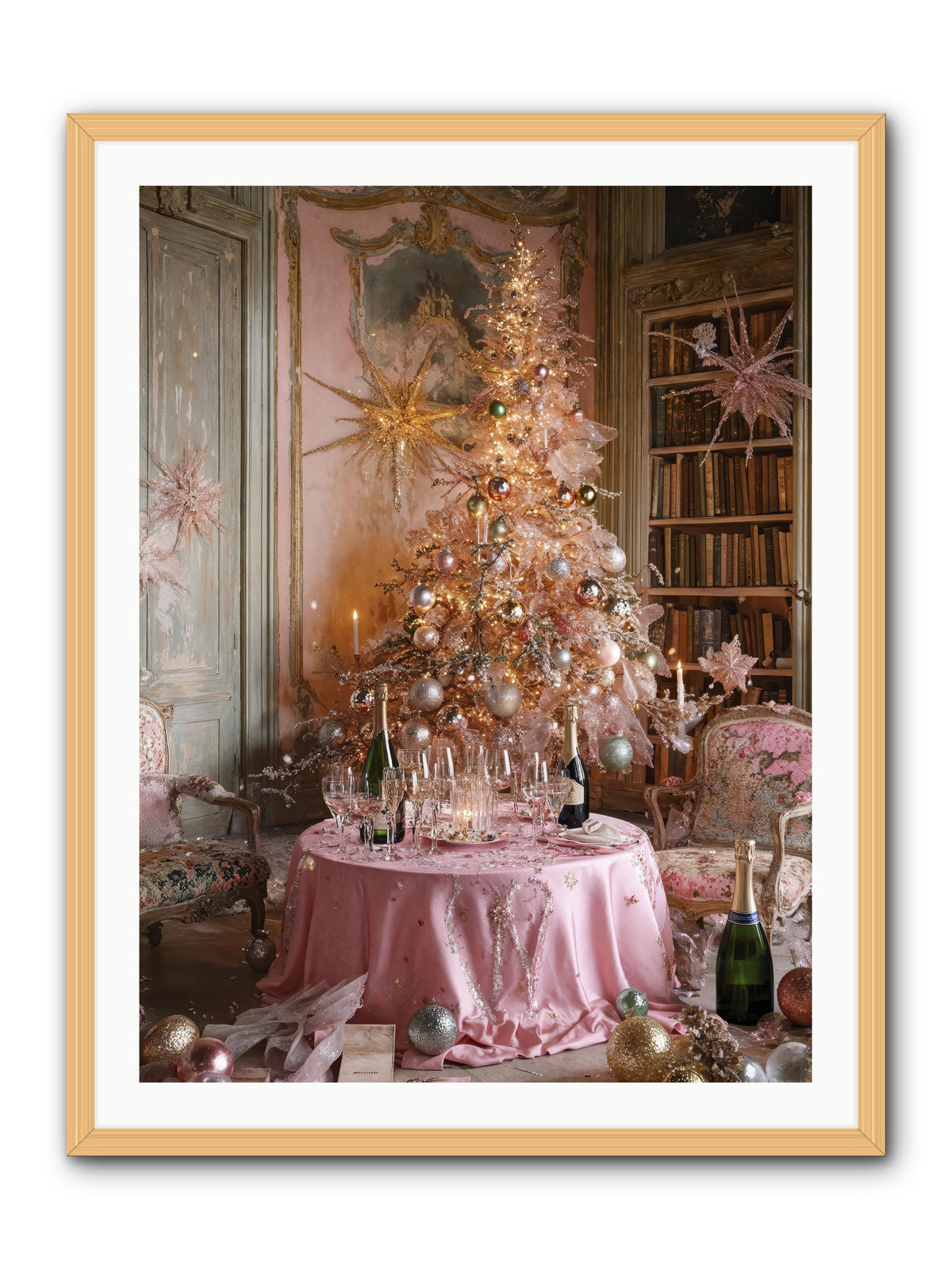 Through The Snowglobe -- Framed Print - Natural 30x40