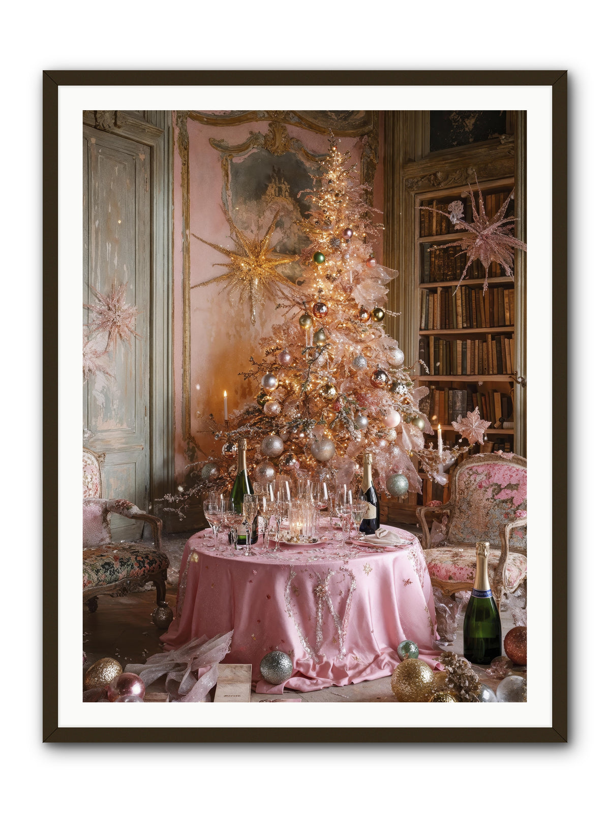 Through The Snowglobe -- Framed Print - Black 36x48