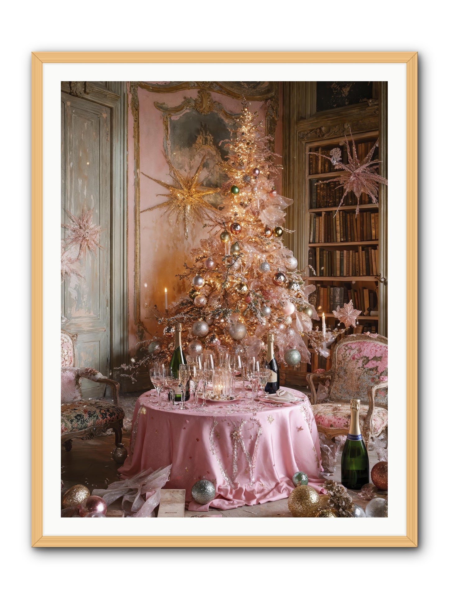 Through The Snowglobe -- Framed Print - Natural 36x48