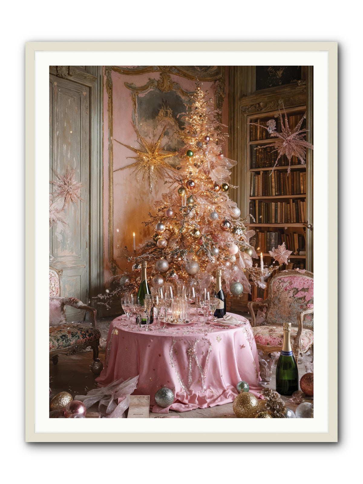 Through The Snowglobe -- Framed Print - White 36x48