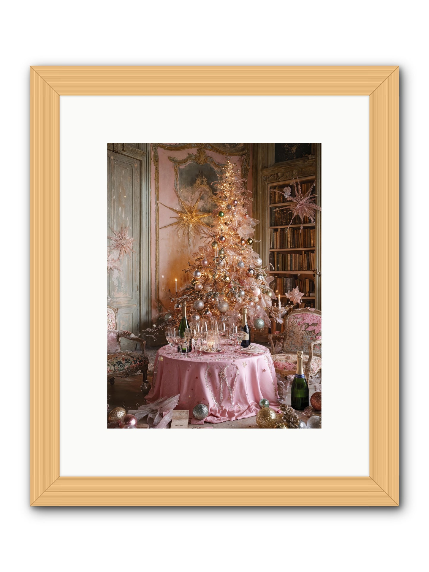 Through The Snowglobe -- Framed Print - Natural 9x12