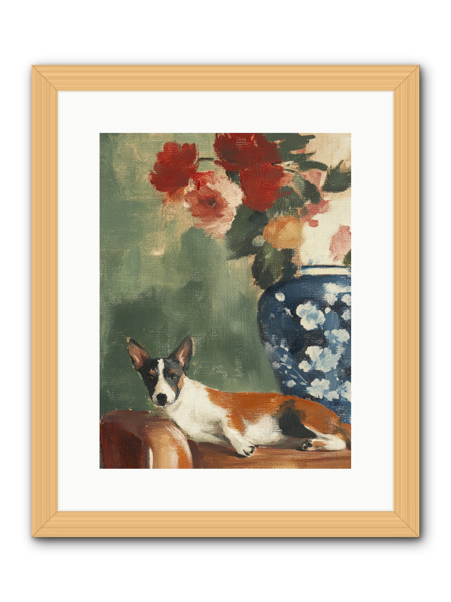 Through the Jasmine Gate -- Framed Print - Natural 12x16