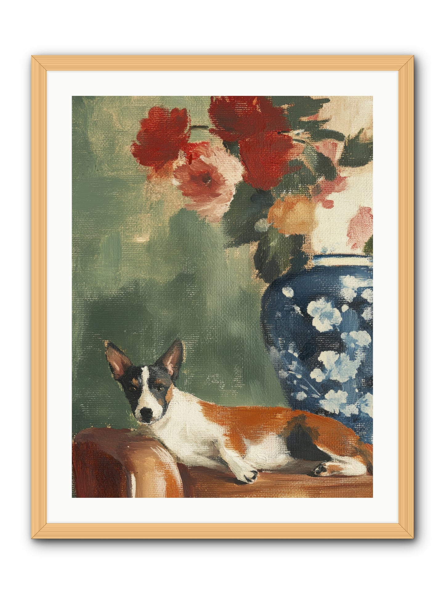 Through the Jasmine Gate -- Framed Print - Natural 24x32