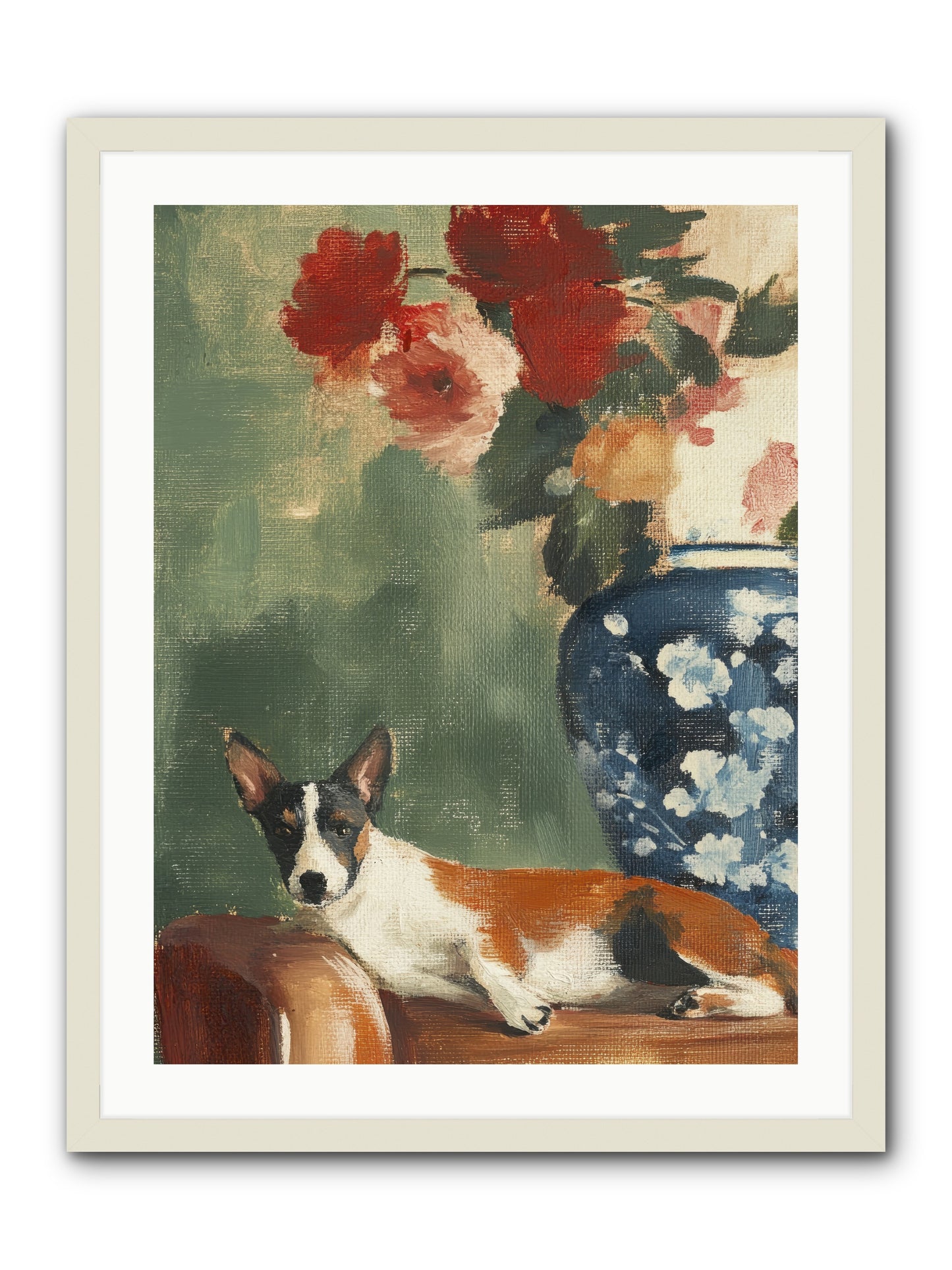 Through the Jasmine Gate -- Framed Print - White 24x32