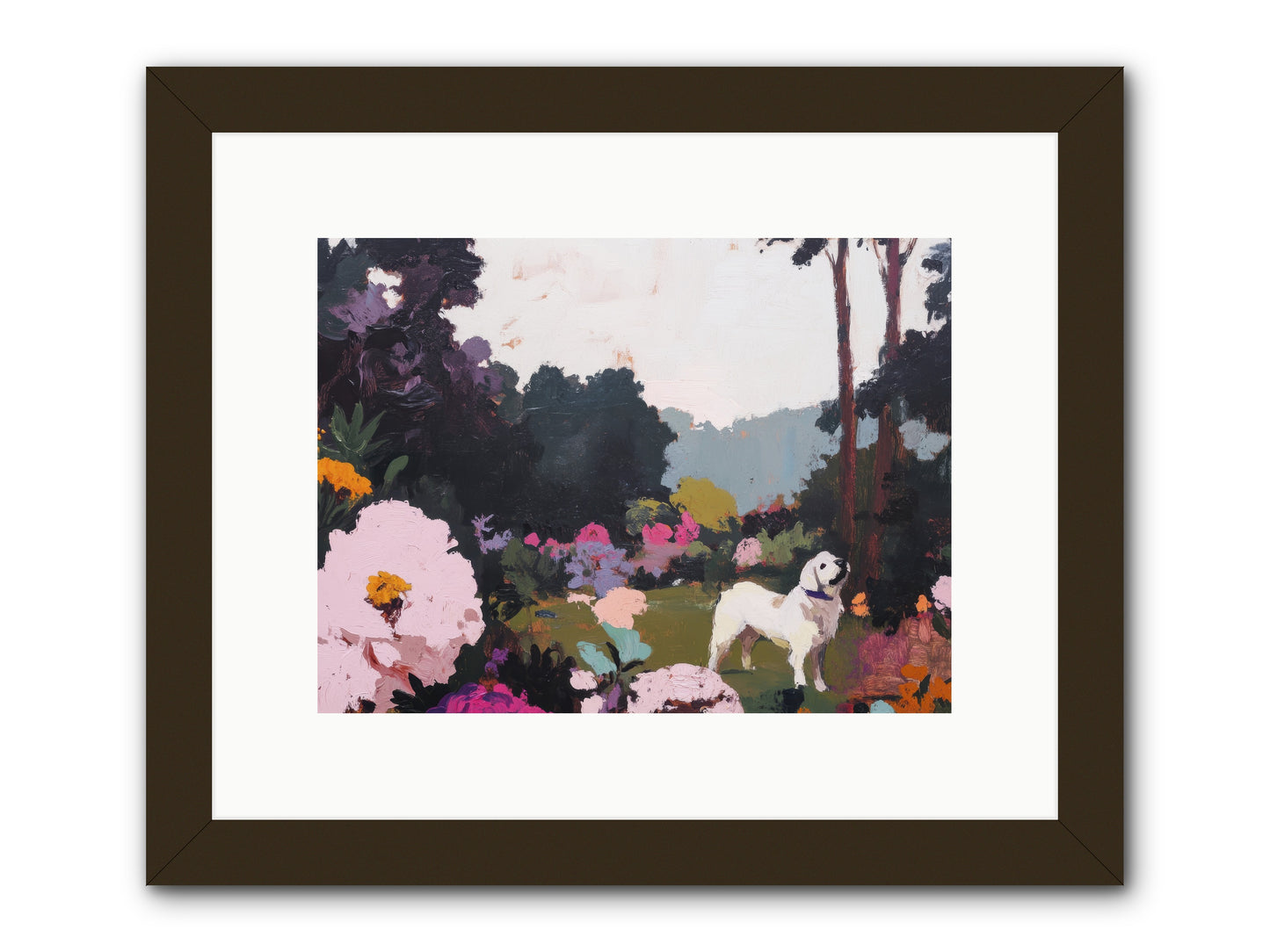Through the Trees -- Framed Print - Black 12x9