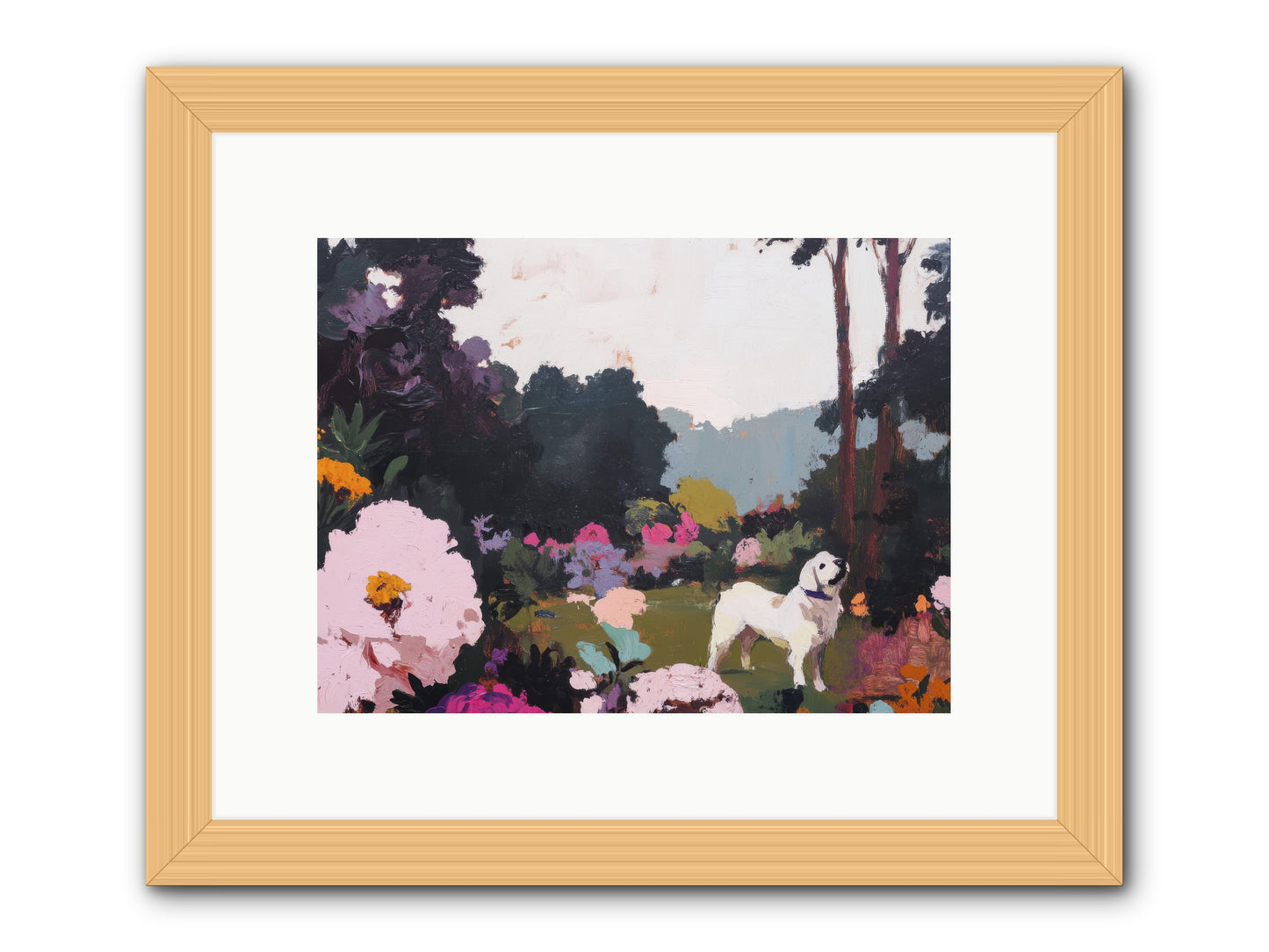 Through the Trees -- Framed Print - Natural 12x9