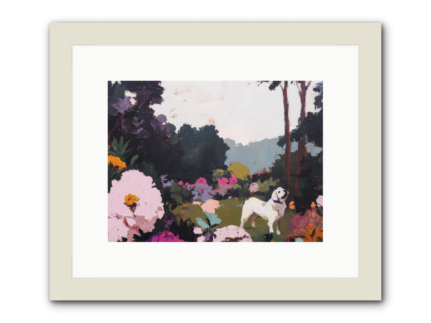 Through the Trees -- Framed Print - White 12x9