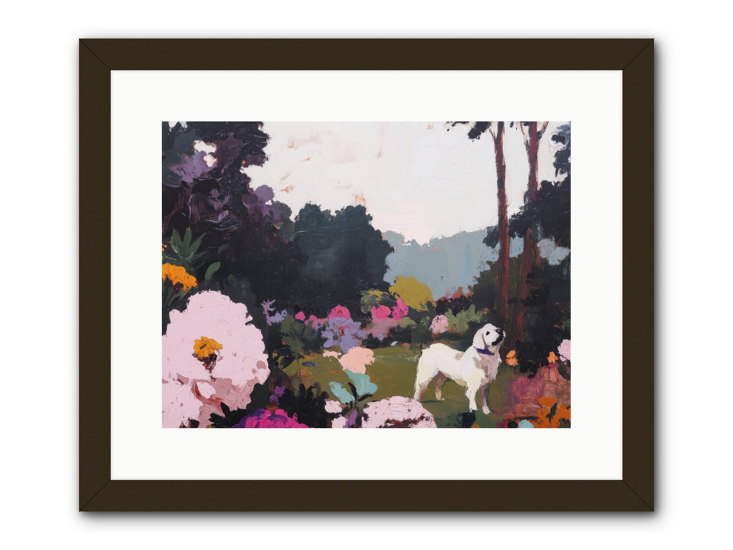 Through the Trees -- Framed Print - Black 16x12
