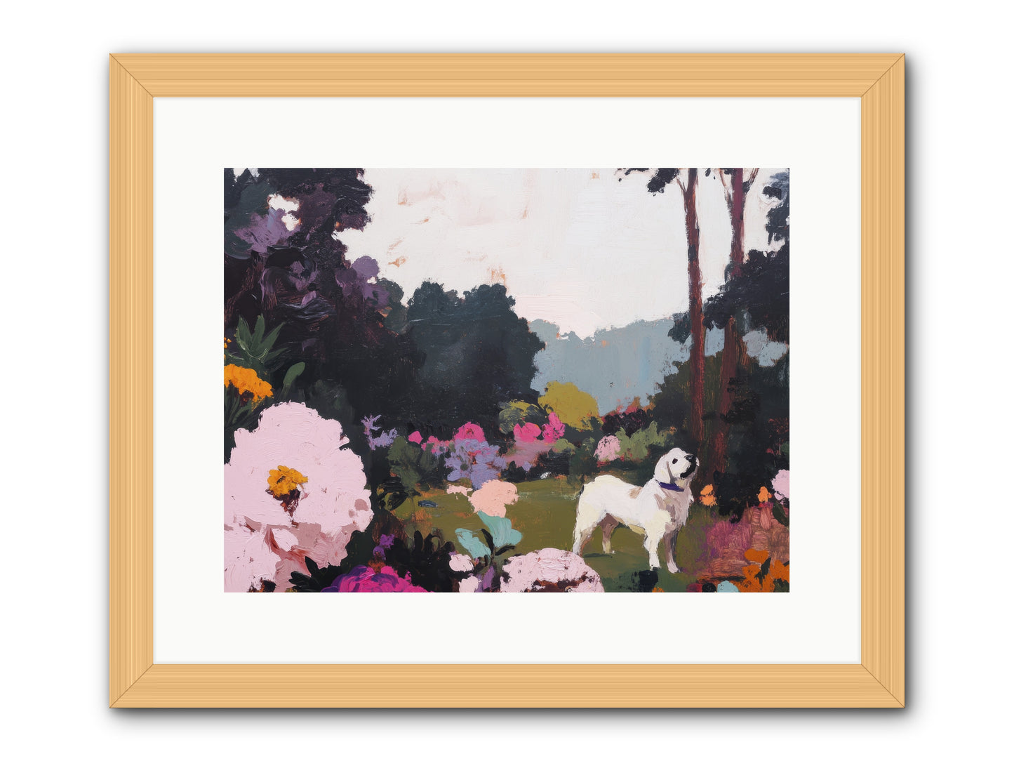 Through the Trees -- Framed Print - Natural 16x12