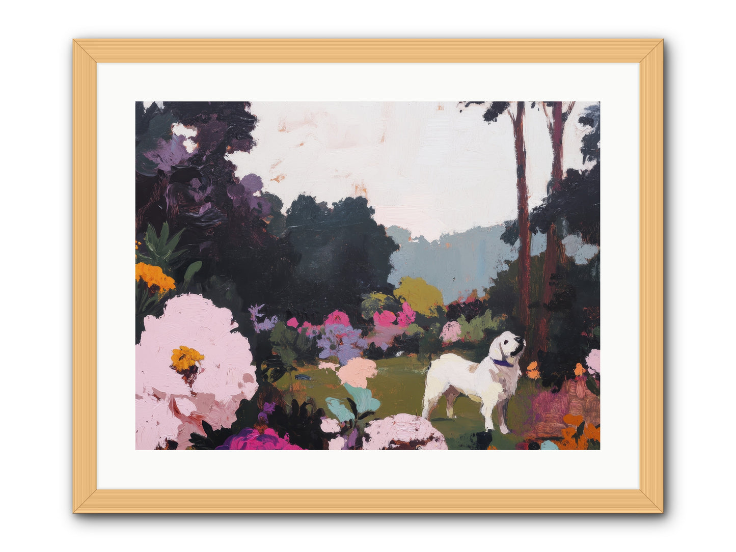 Through the Trees -- Framed Print - Natural 24x18
