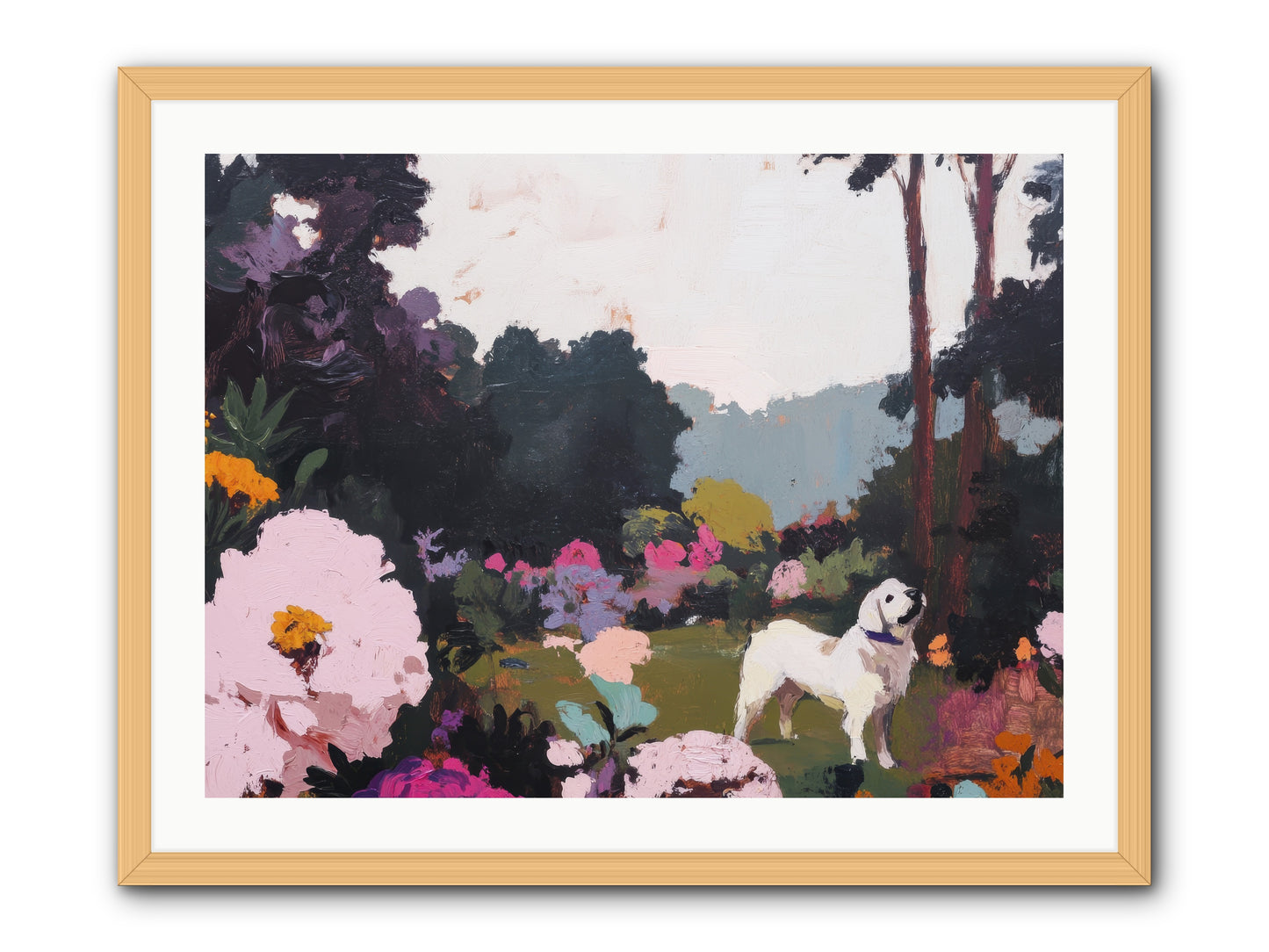 Through the Trees -- Framed Print - Natural 32x24