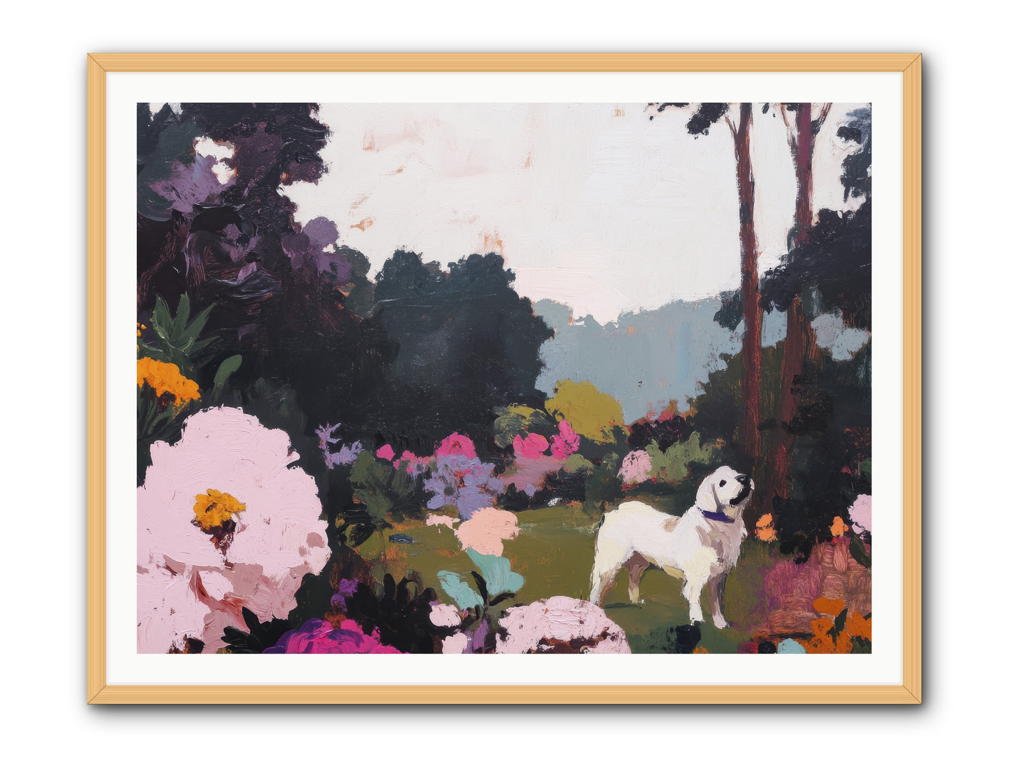 Through the Trees -- Framed Print - Natural 48x36