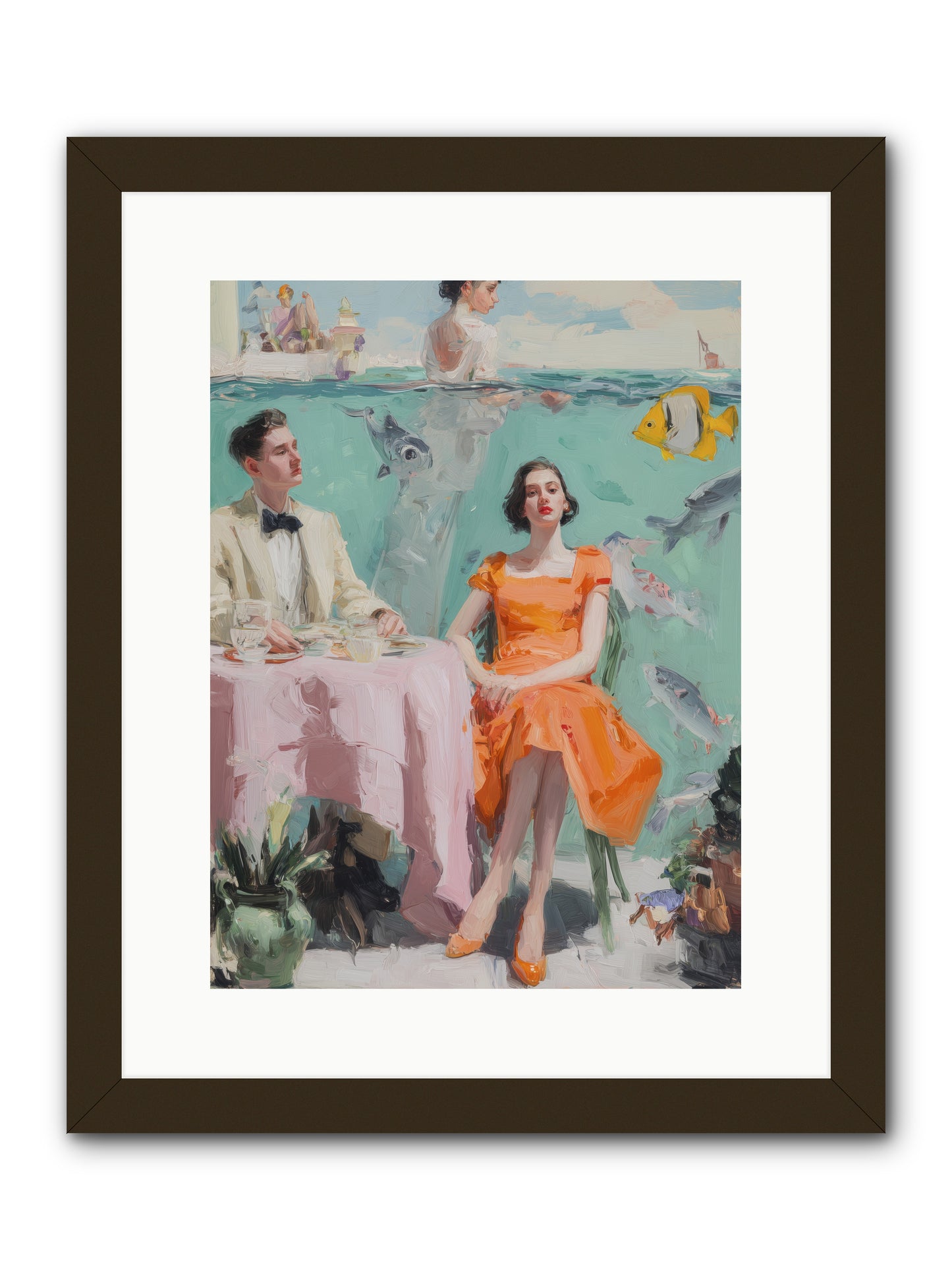 Tidal Cocktails -- Framed Print - Black 12x16