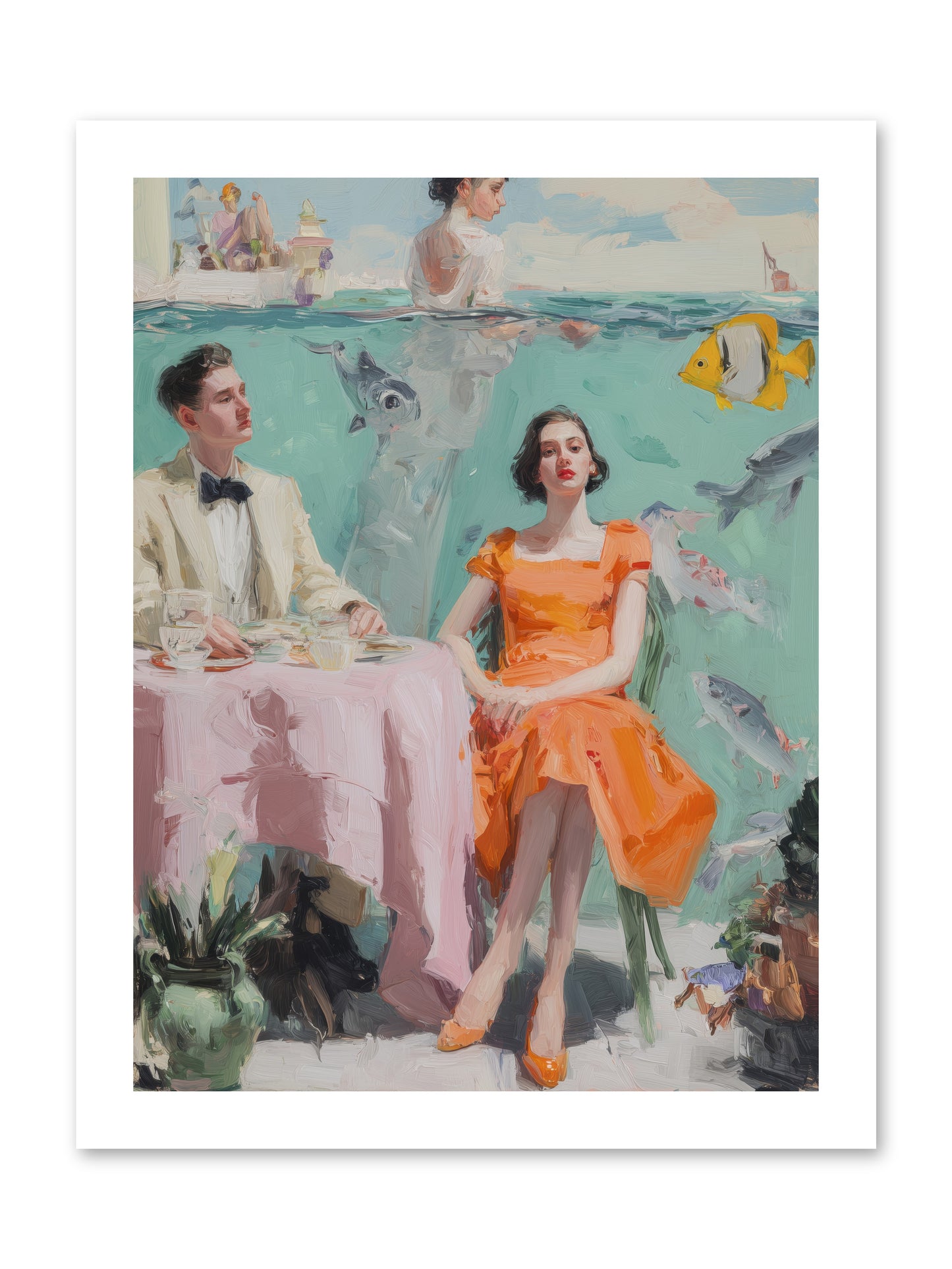 Tidal Cocktails -- Paper Print 12x16