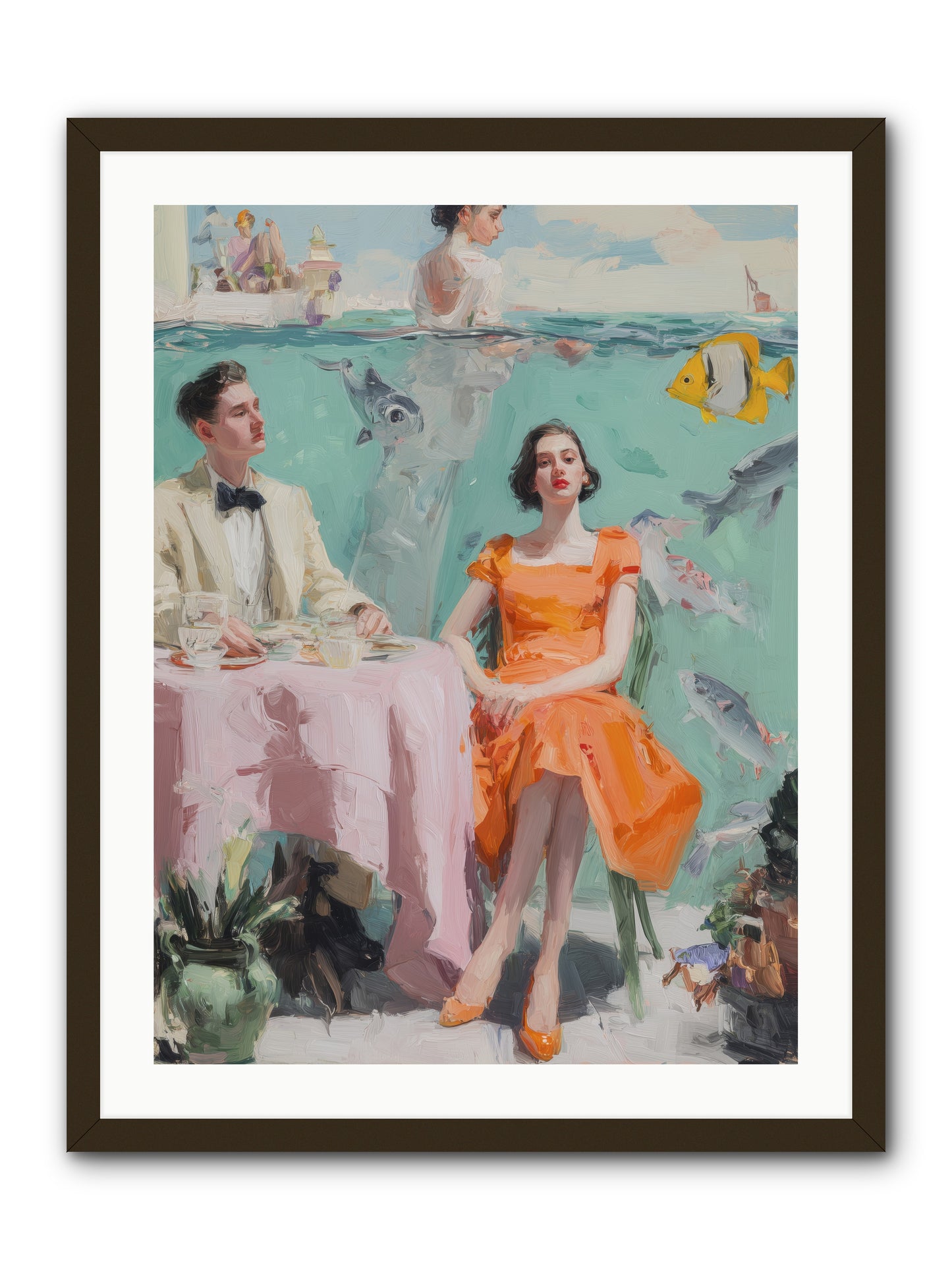 Tidal Cocktails -- Framed Print - Black 24x32