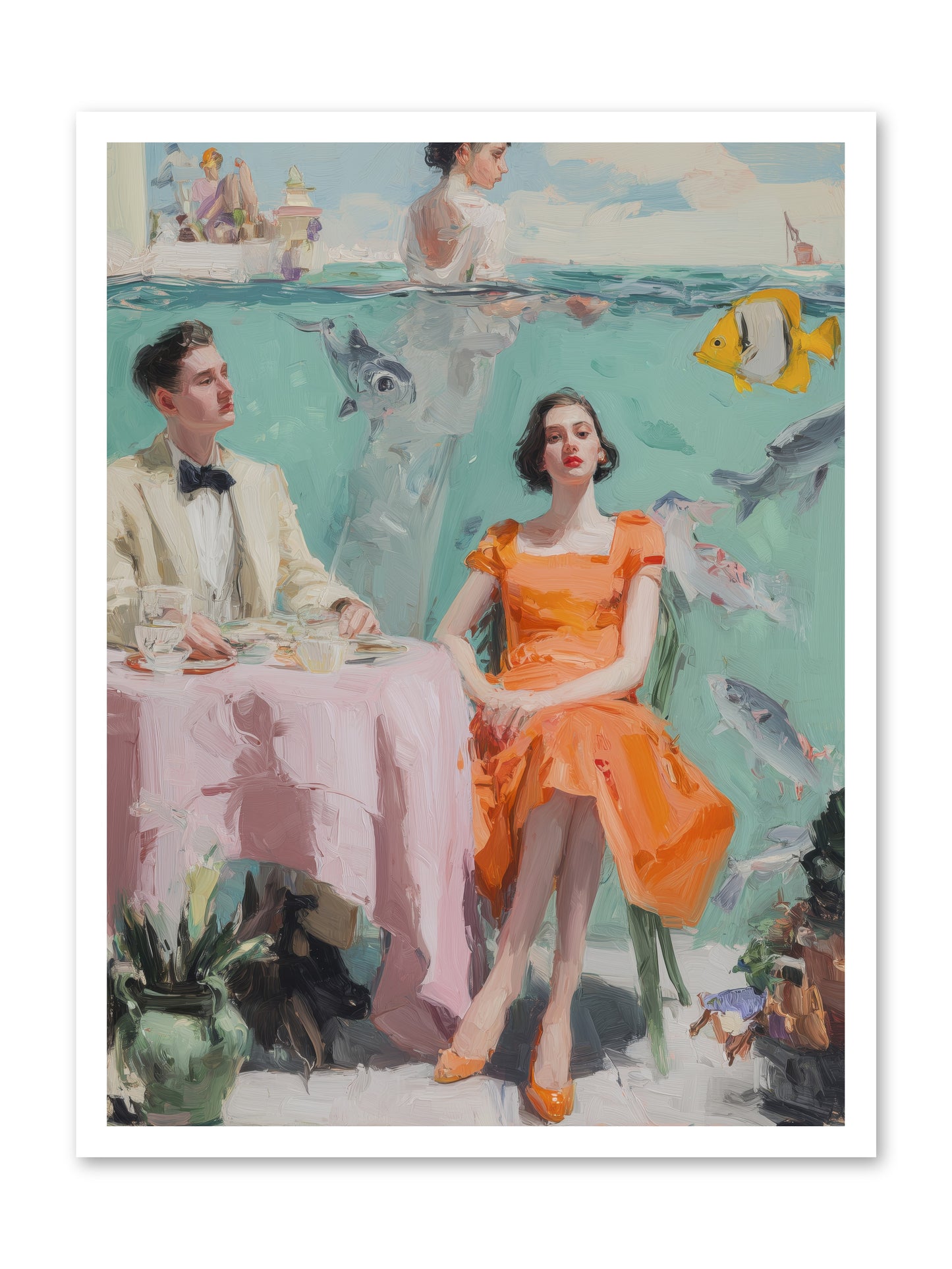 Tidal Cocktails -- Paper Print 24x32