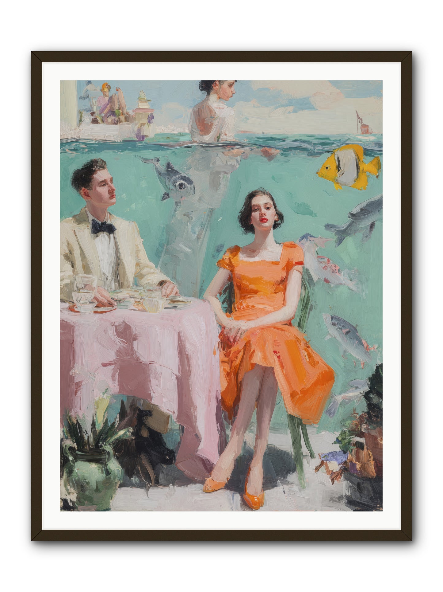 Tidal Cocktails -- Framed Print - Black 36x48