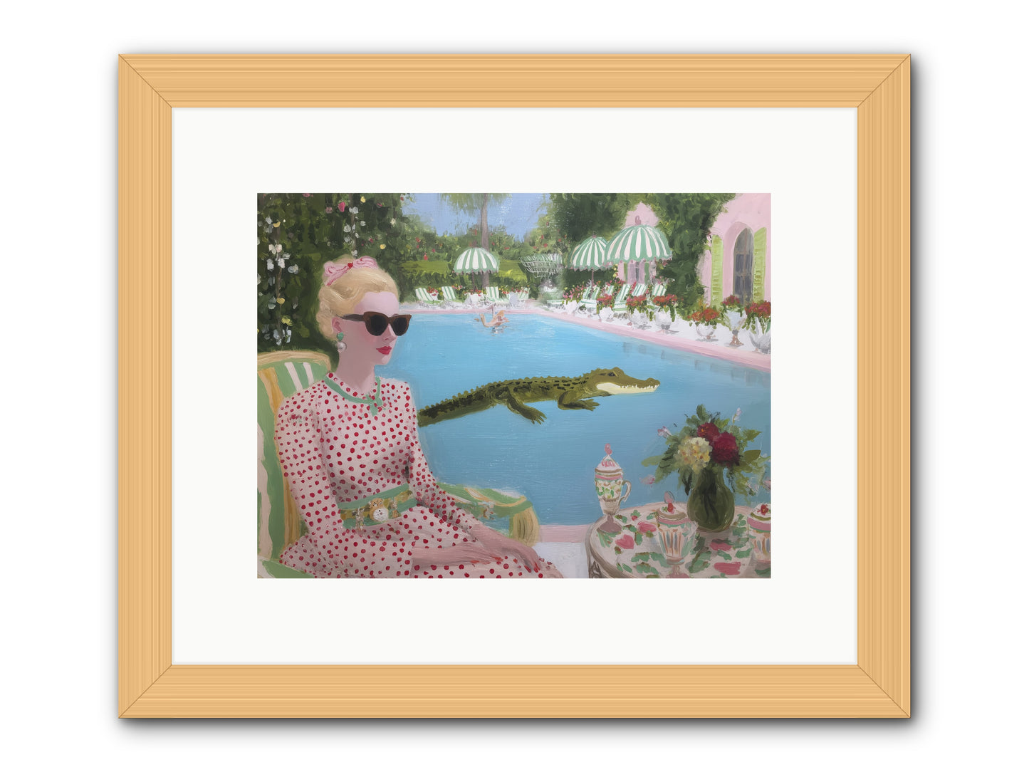 Tidal Guest -- Framed Print - Natural 12x9