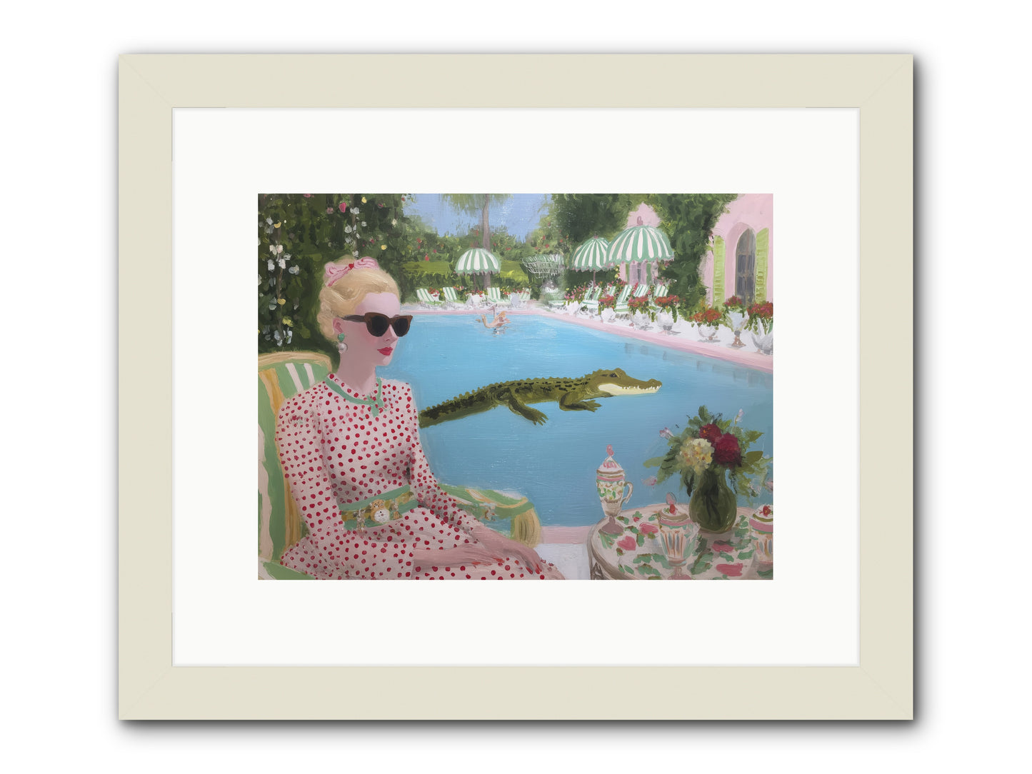 Tidal Guest -- Framed Print - White 12x9