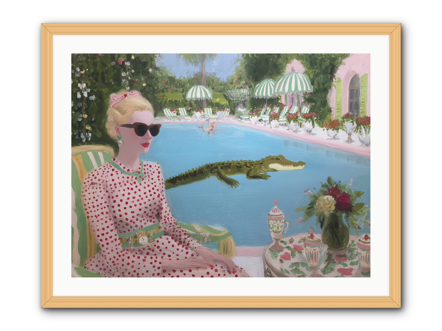 Tidal Guest -- Framed Print - Natural 32x24