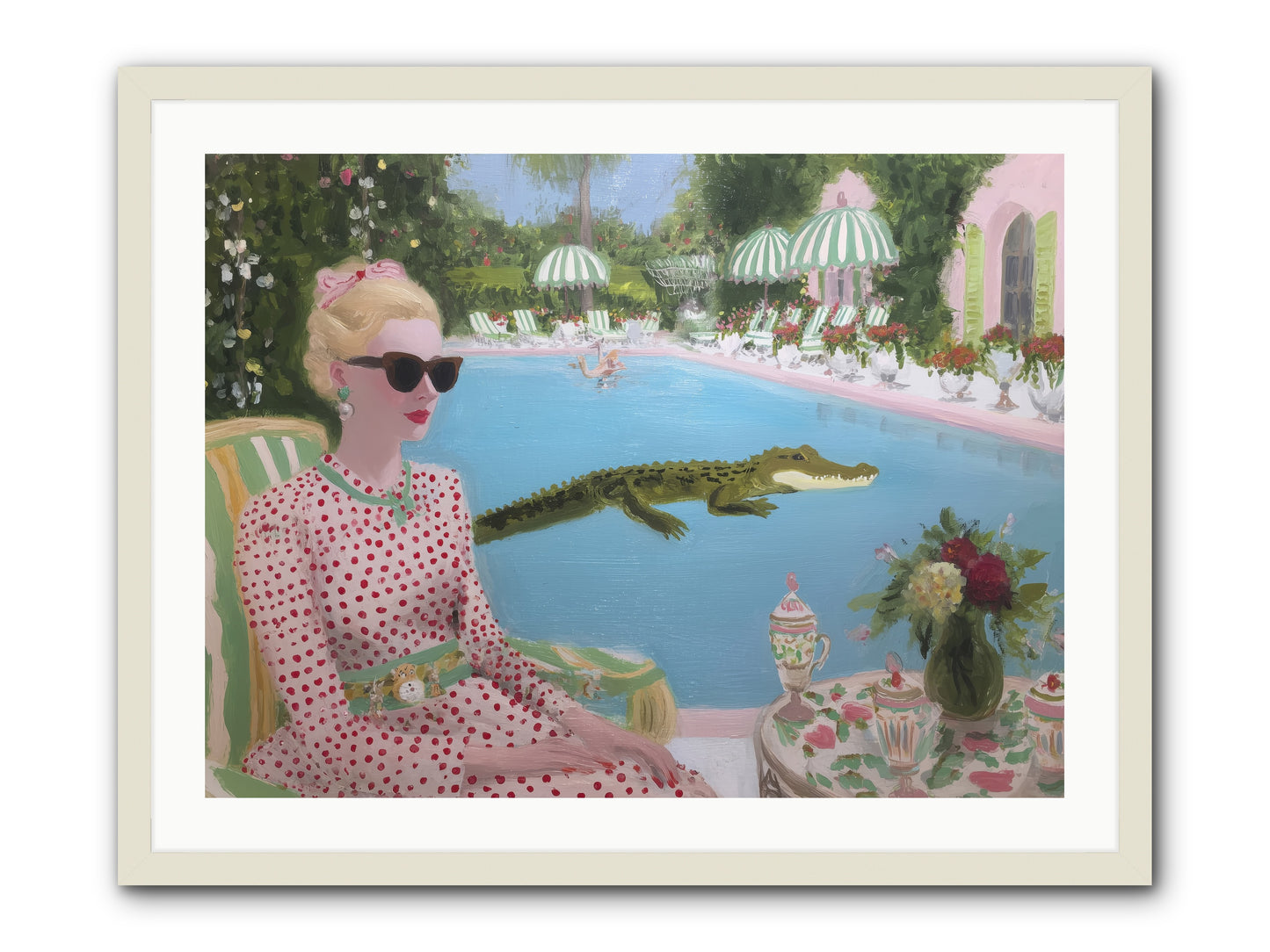Tidal Guest -- Framed Print - White 32x24