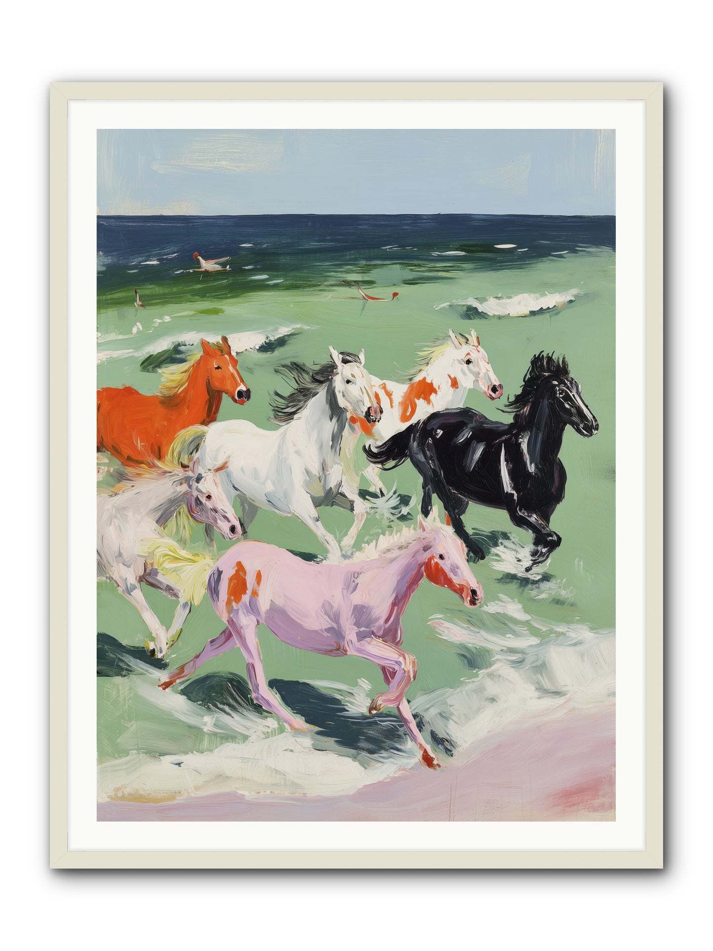 Tidal Rush -- Framed Print - White 36x48