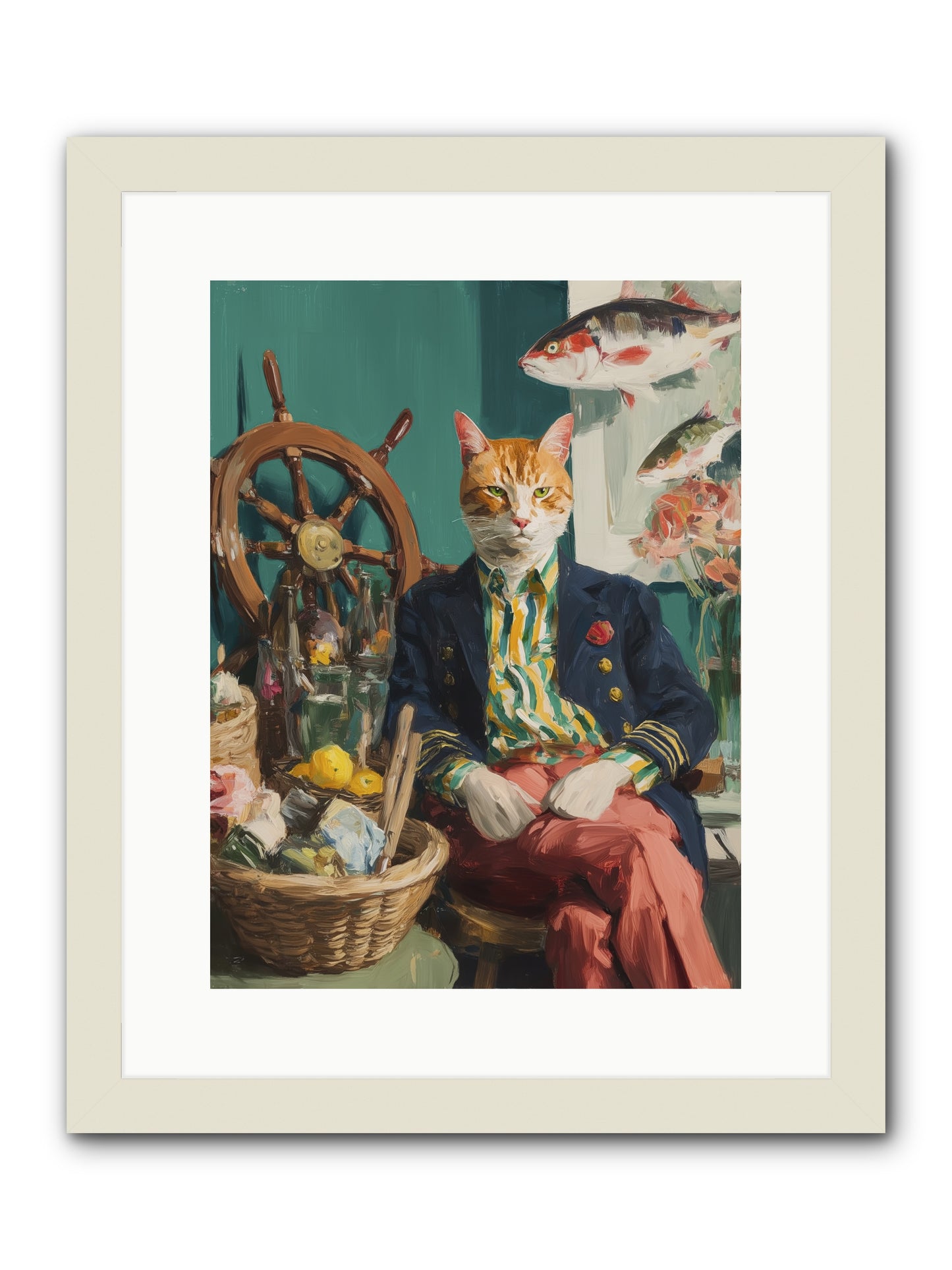 Tidal Tom -- Framed Print - White 12x16