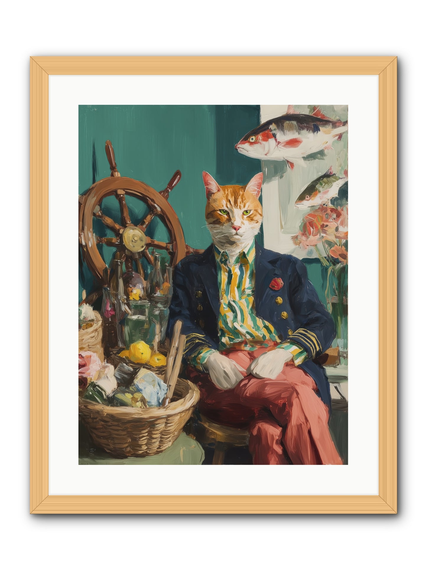 Tidal Tom -- Framed Print - Natural 18x24