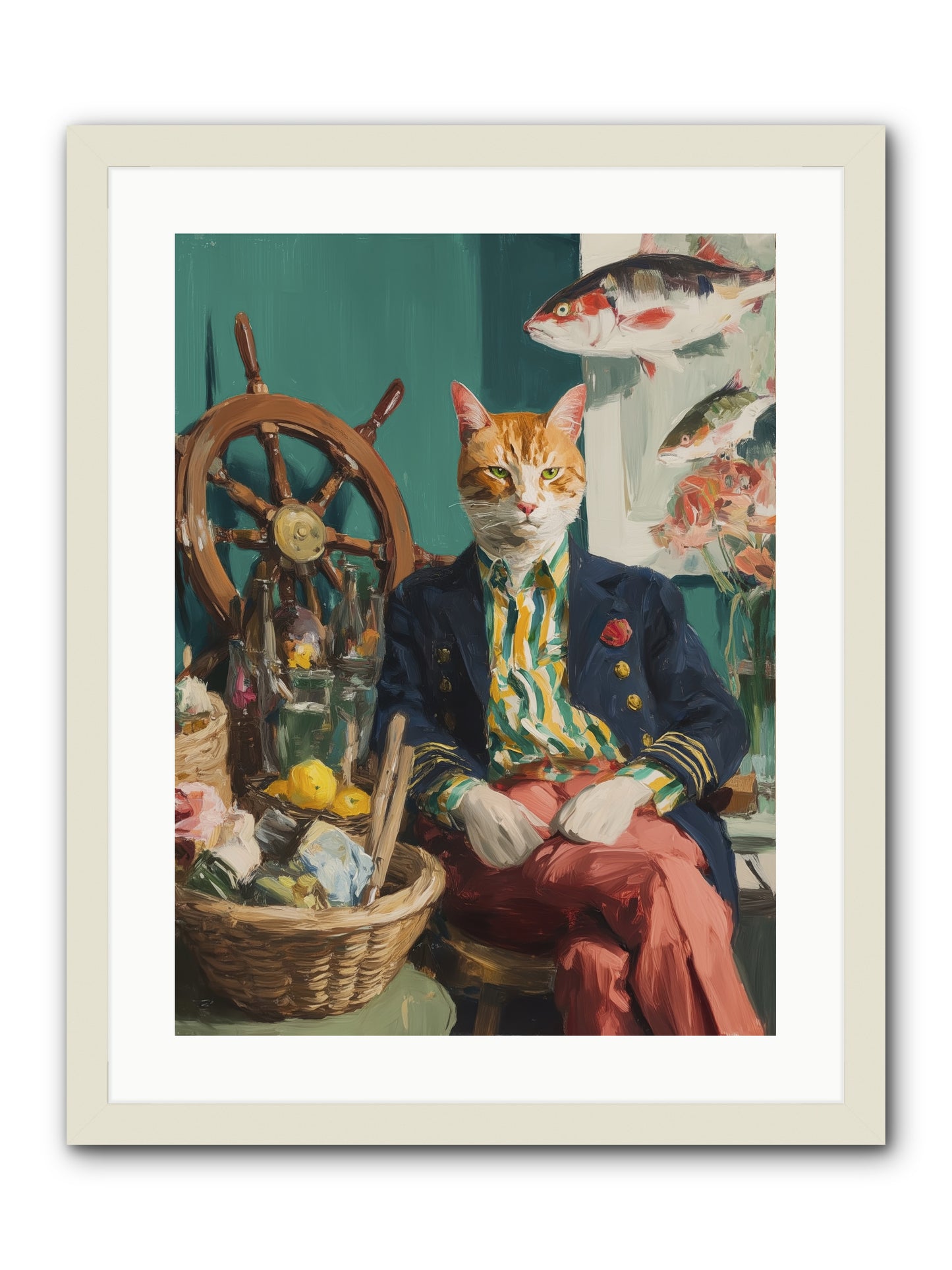 Tidal Tom -- Framed Print - White 18x24