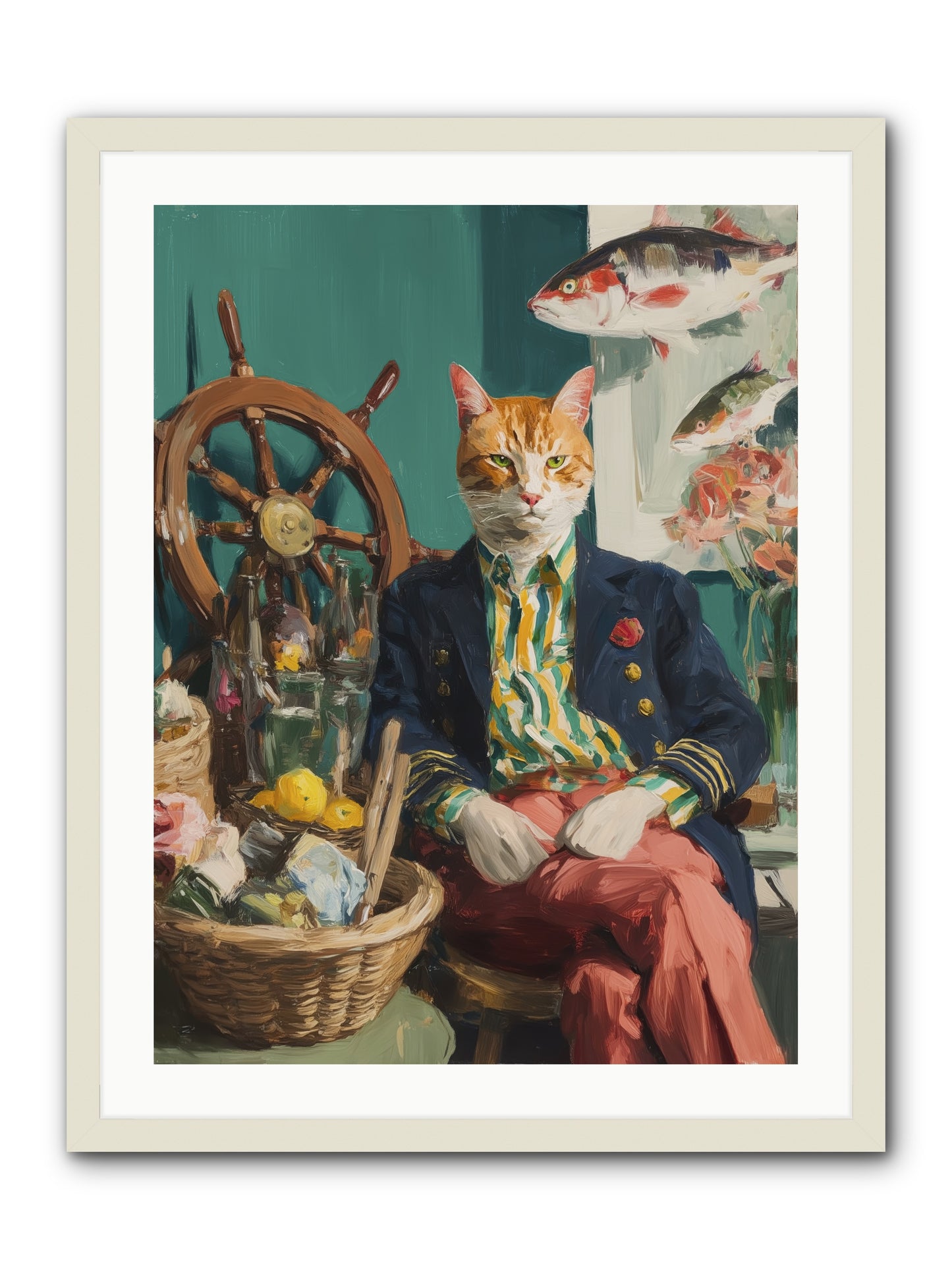 Tidal Tom -- Framed Print - White 24x32