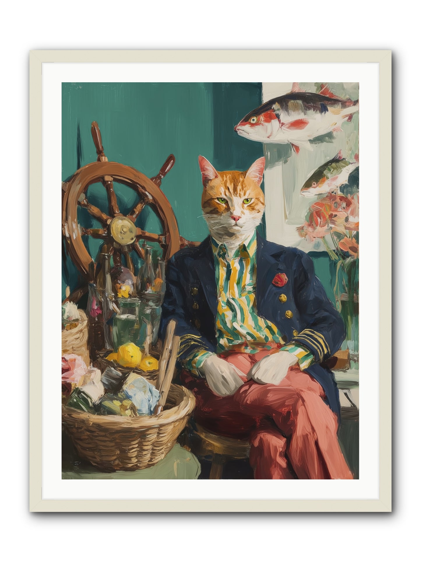 Tidal Tom -- Framed Print - White 30x40
