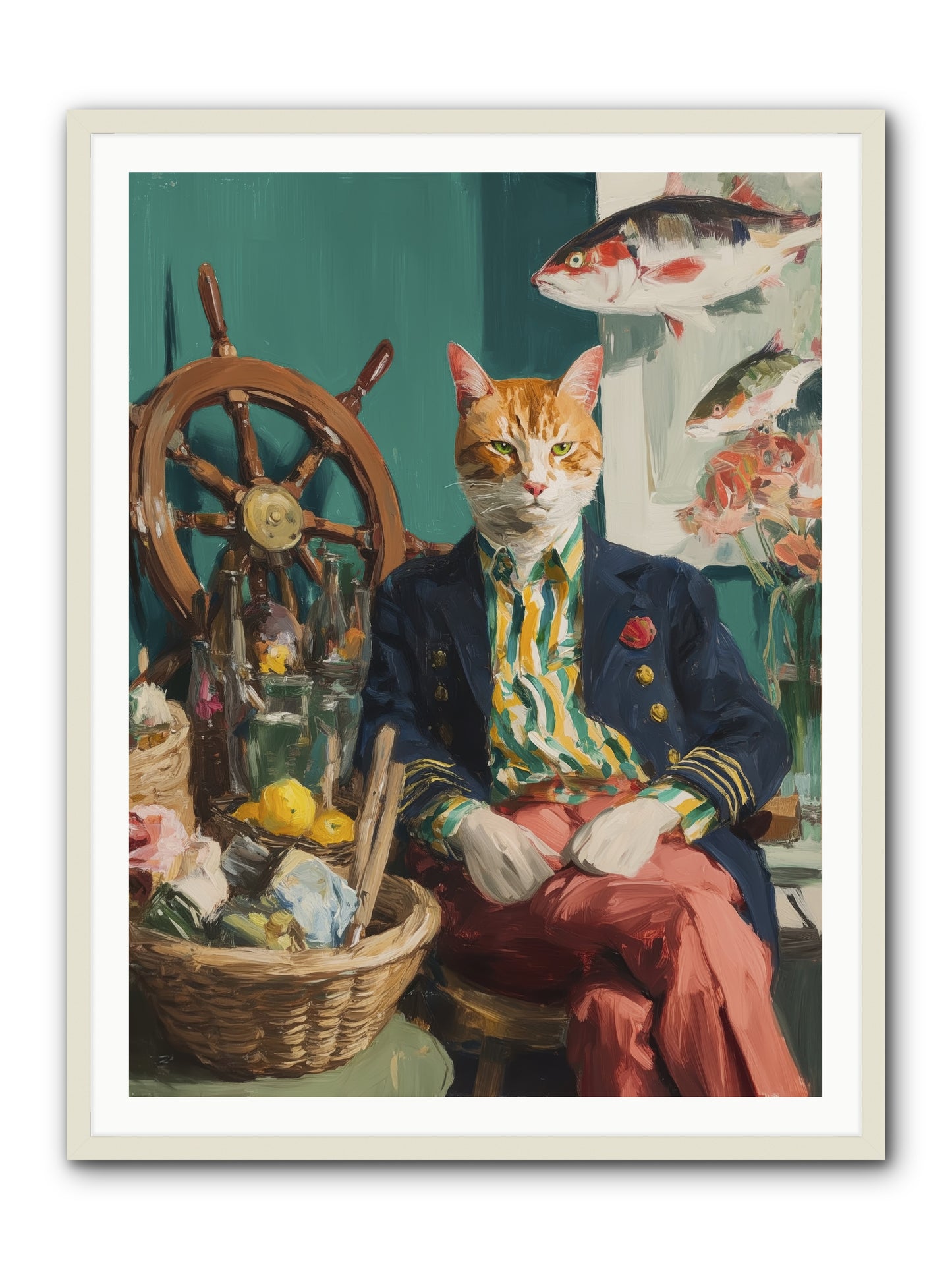 Tidal Tom -- Framed Print - White 36x48
