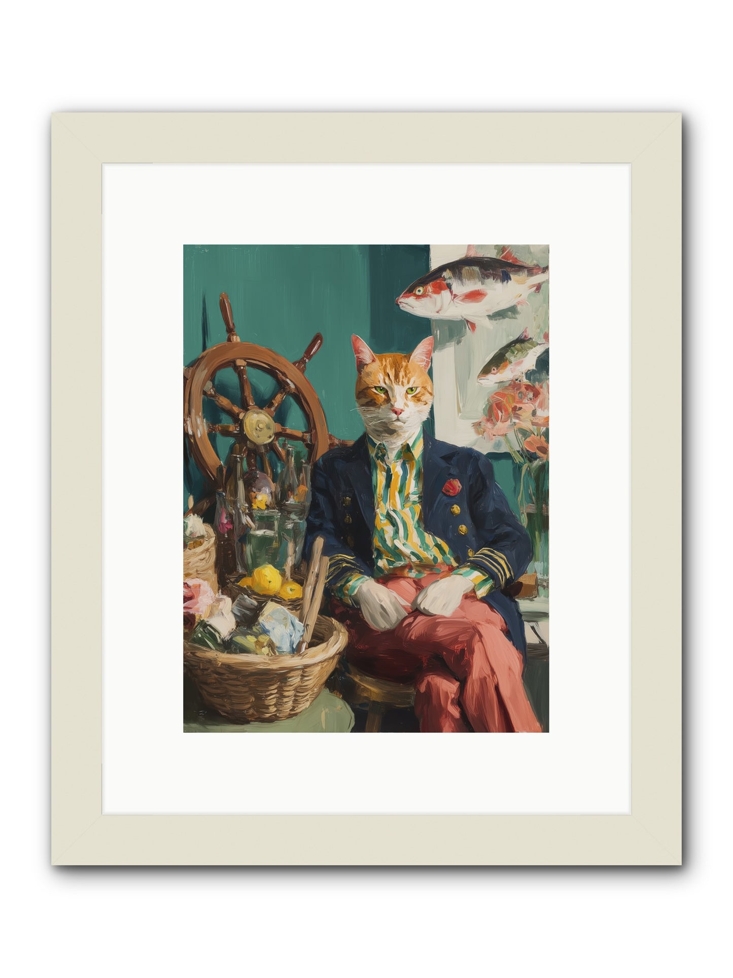 Tidal Tom -- Framed Print - White 9x12