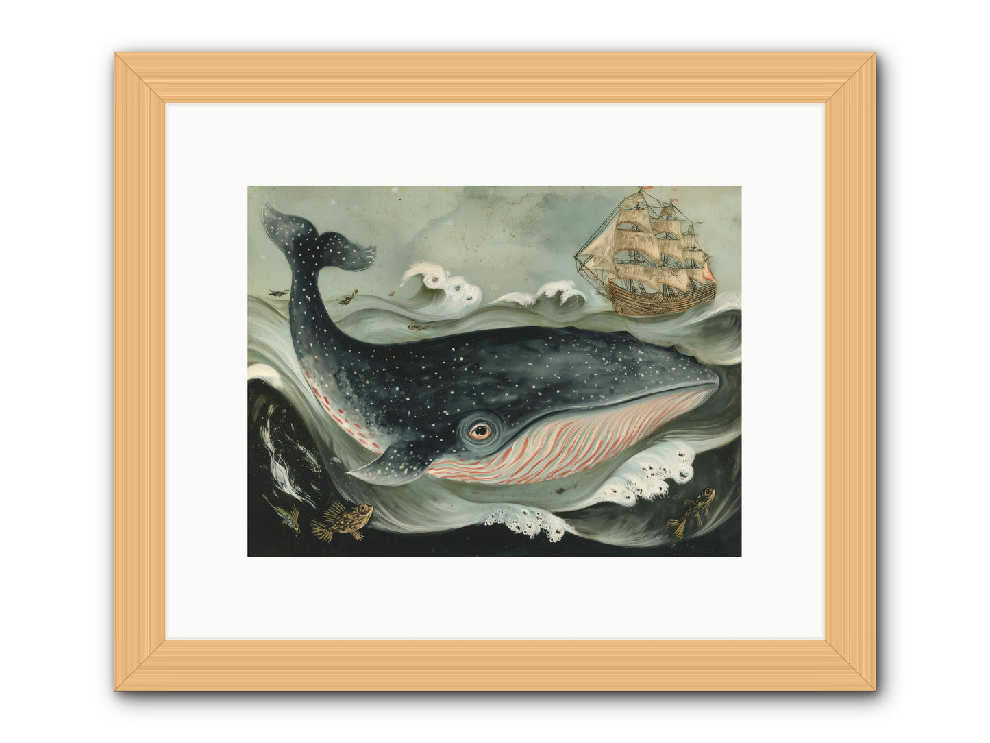 Tidal Tune -- Framed Print - Natural 12x9
