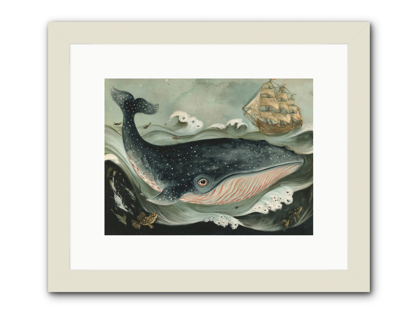 Tidal Tune -- Framed Print - White 12x9