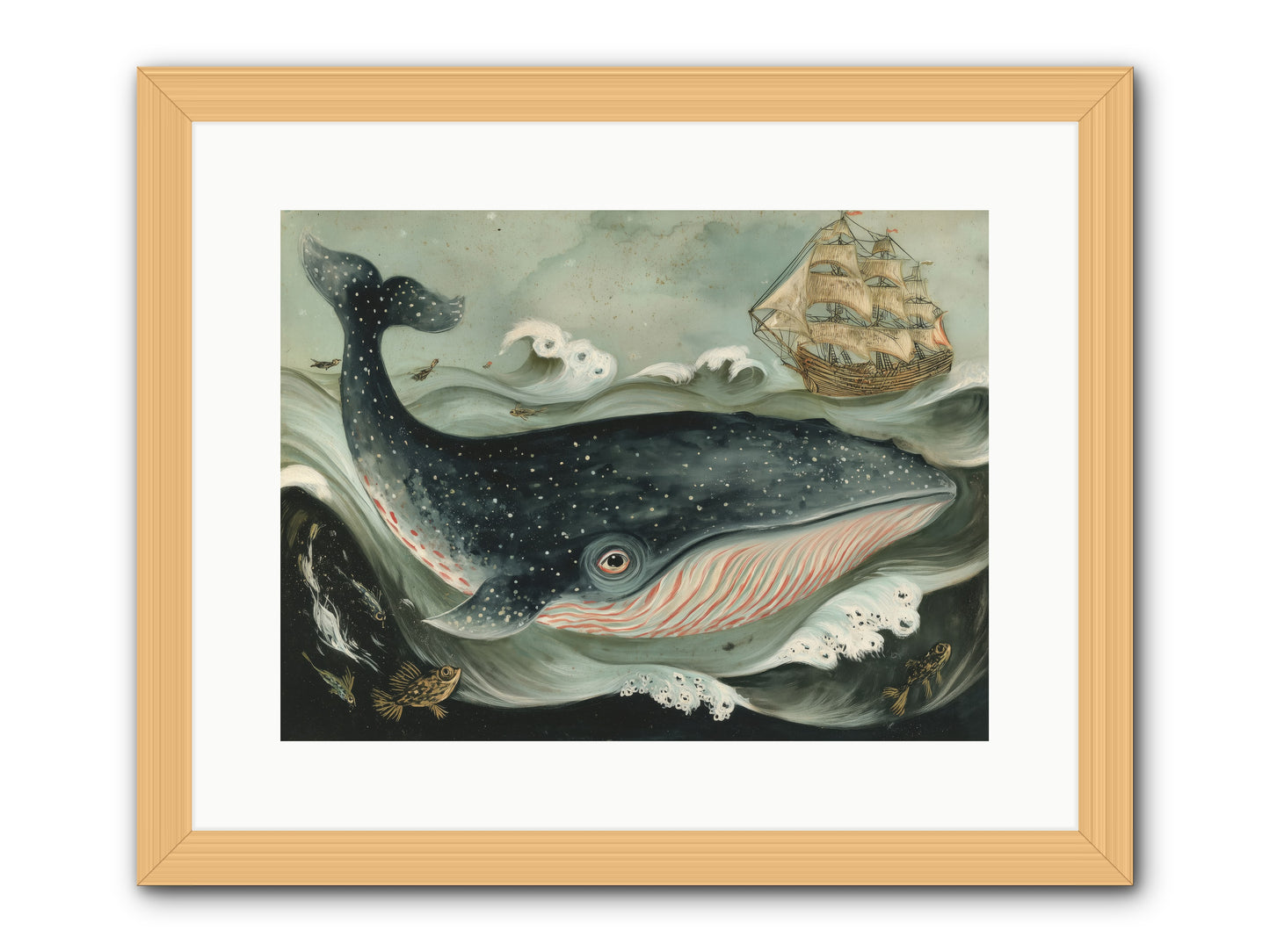Tidal Tune -- Framed Print - Natural 16x12