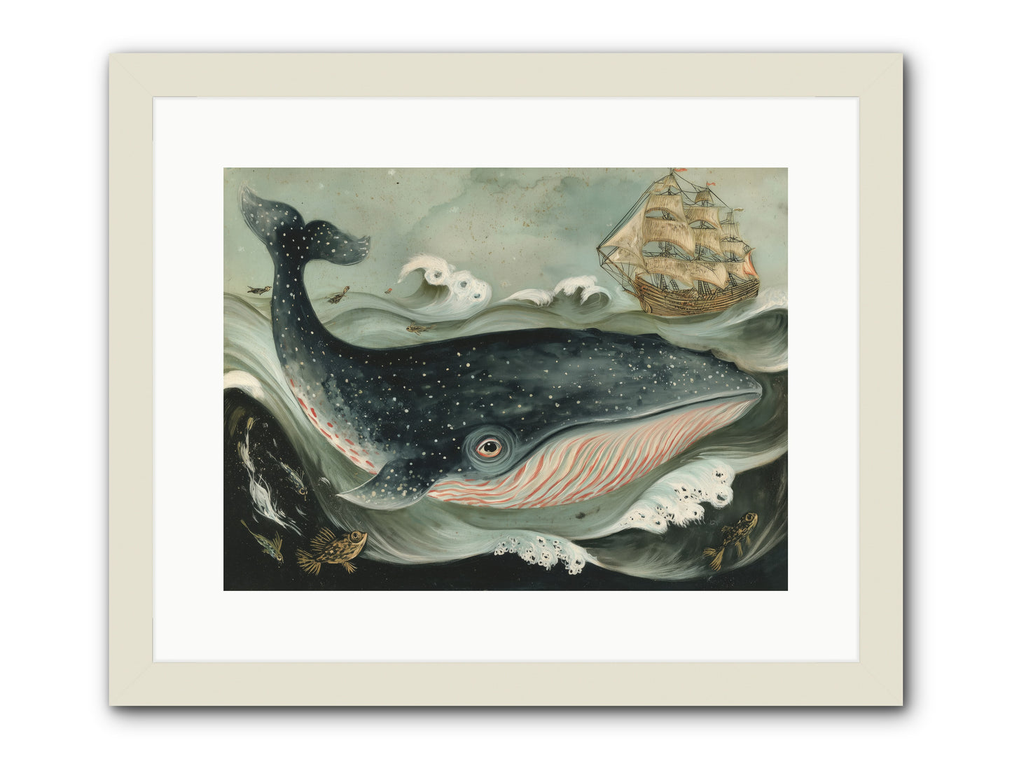 Tidal Tune -- Framed Print - White 16x12