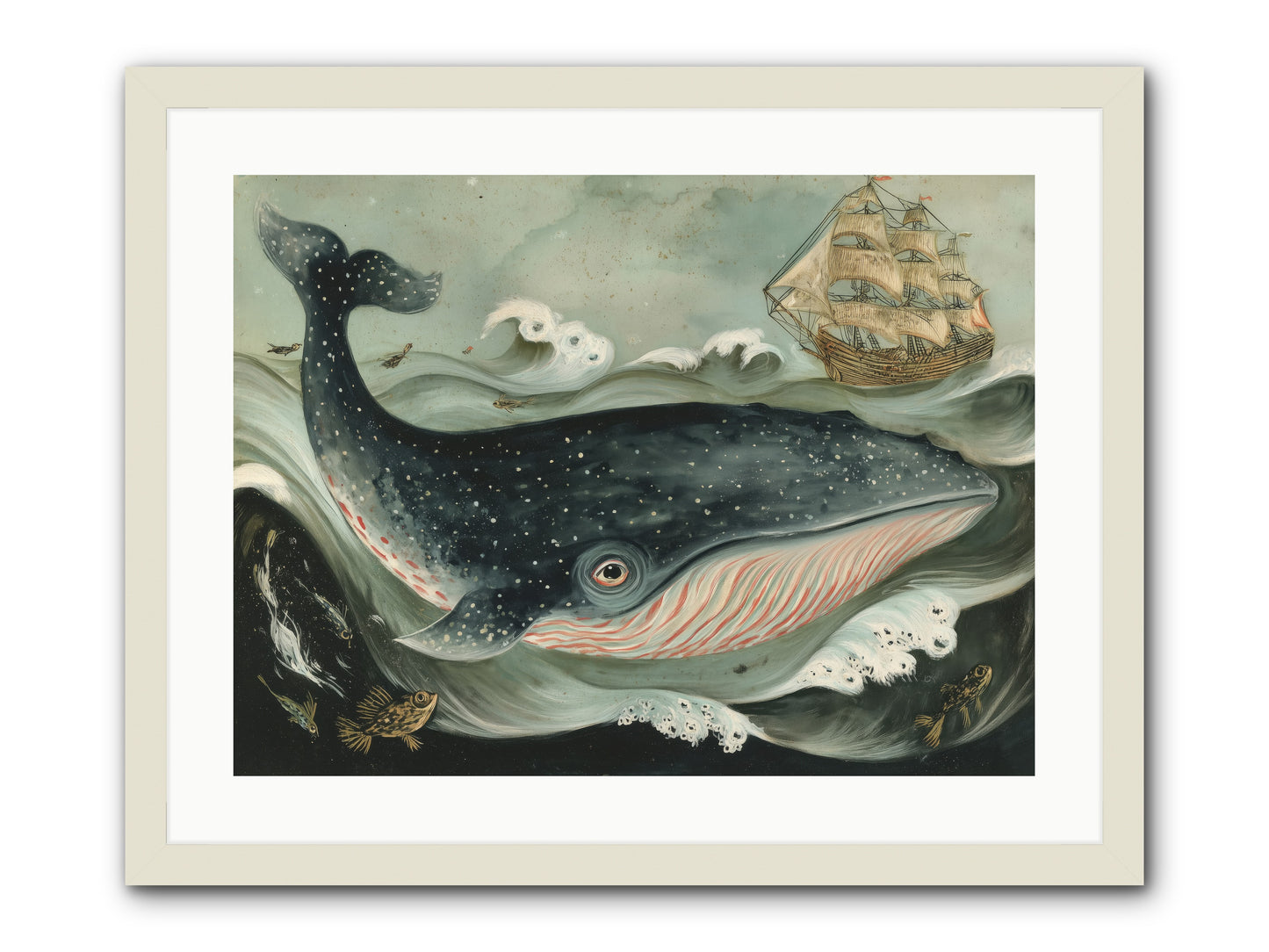 Tidal Tune -- Framed Print - White 24x18