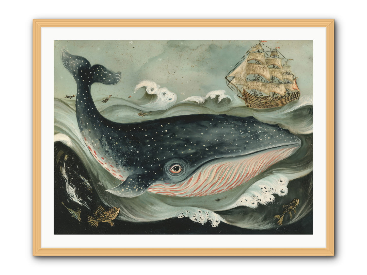 Tidal Tune -- Framed Print - Natural 40x30