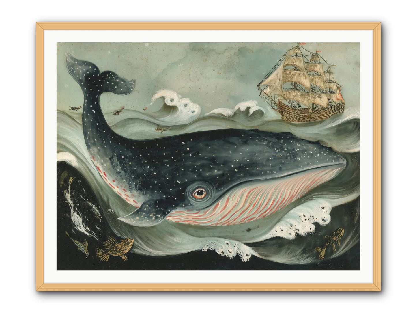 Tidal Tune -- Framed Print - Natural 48x36