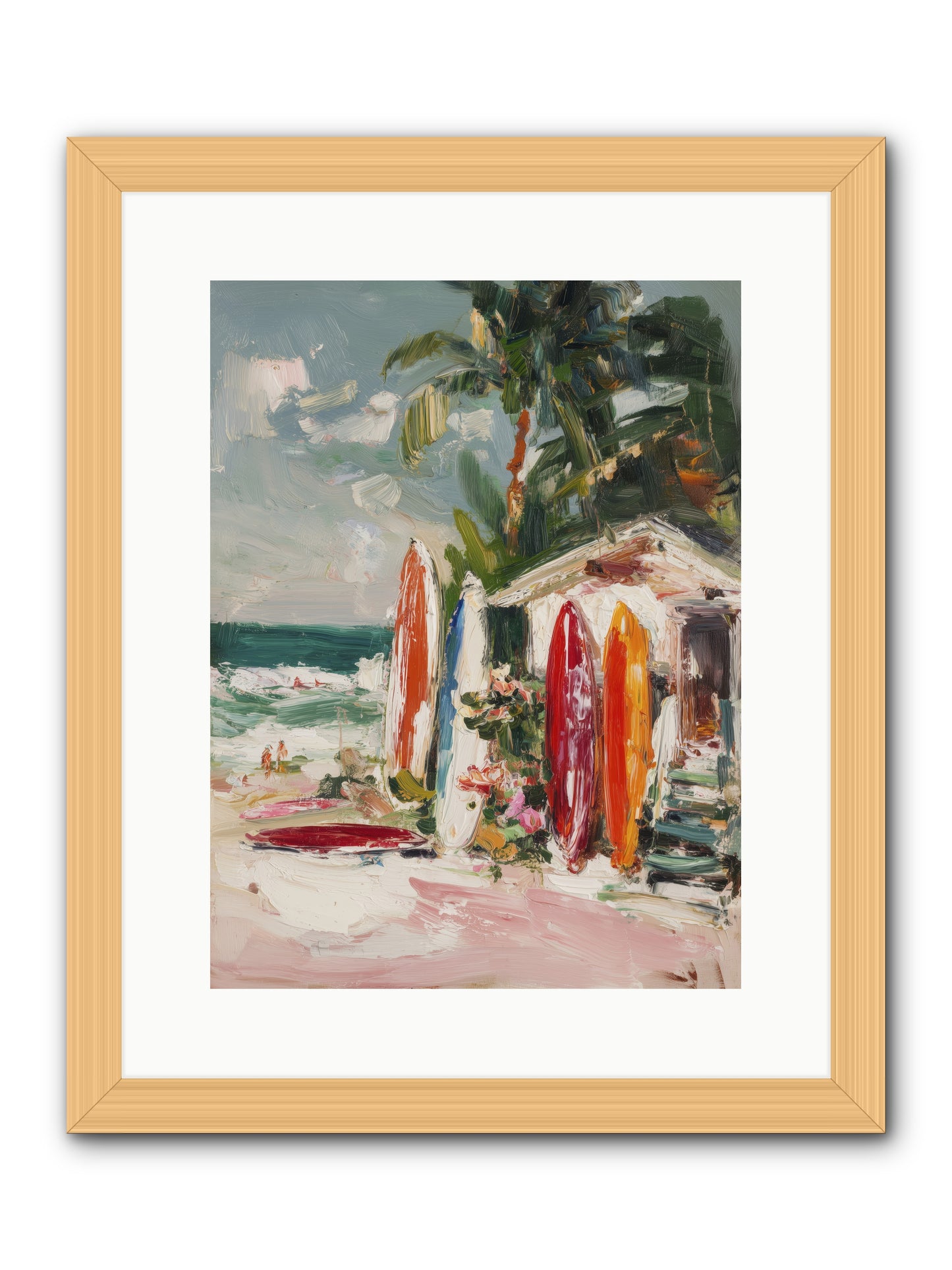 Tide Adventures -- Framed Print - Natural 12x16