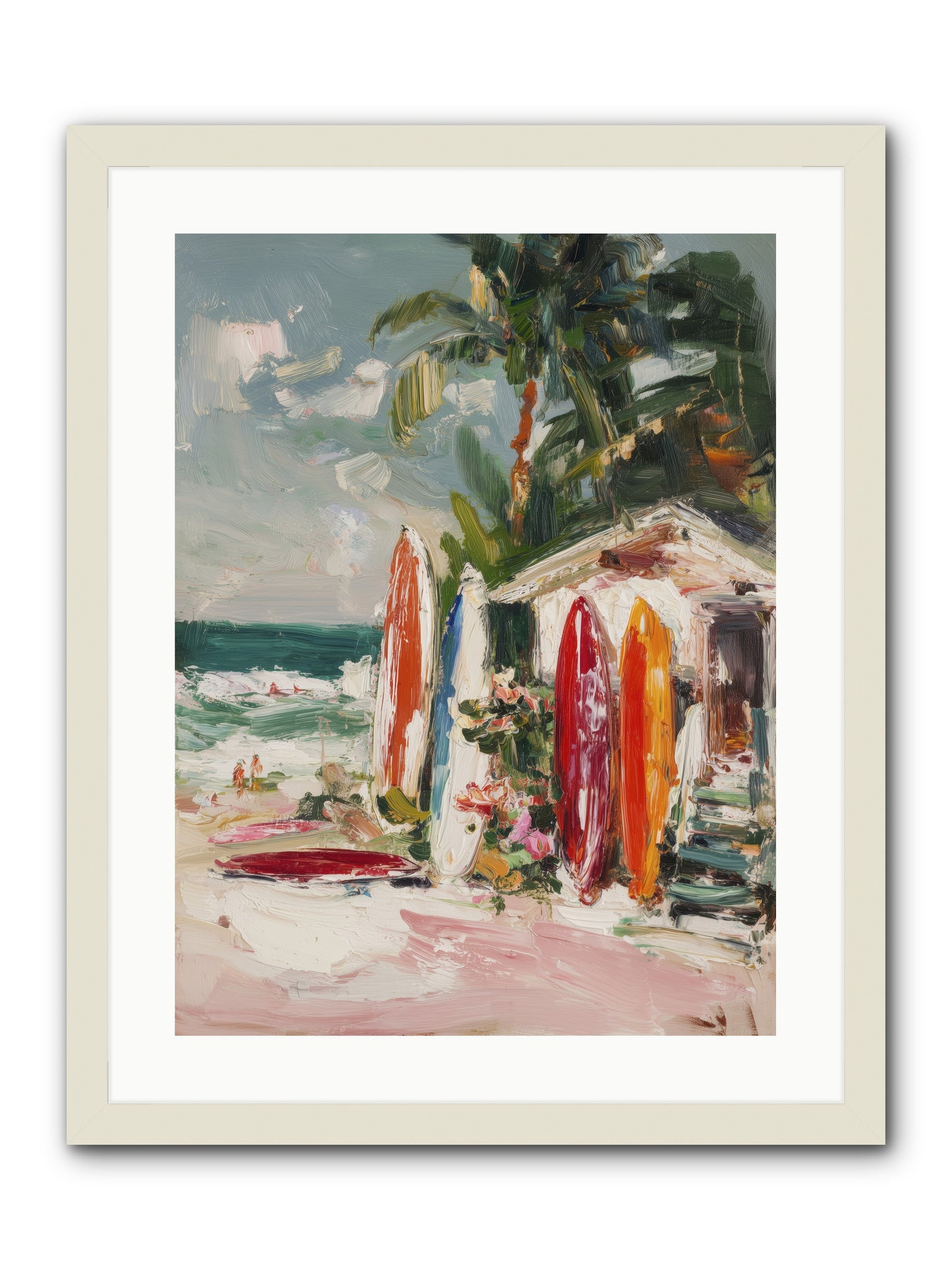 Tide Adventures -- Framed Print - White 18x24