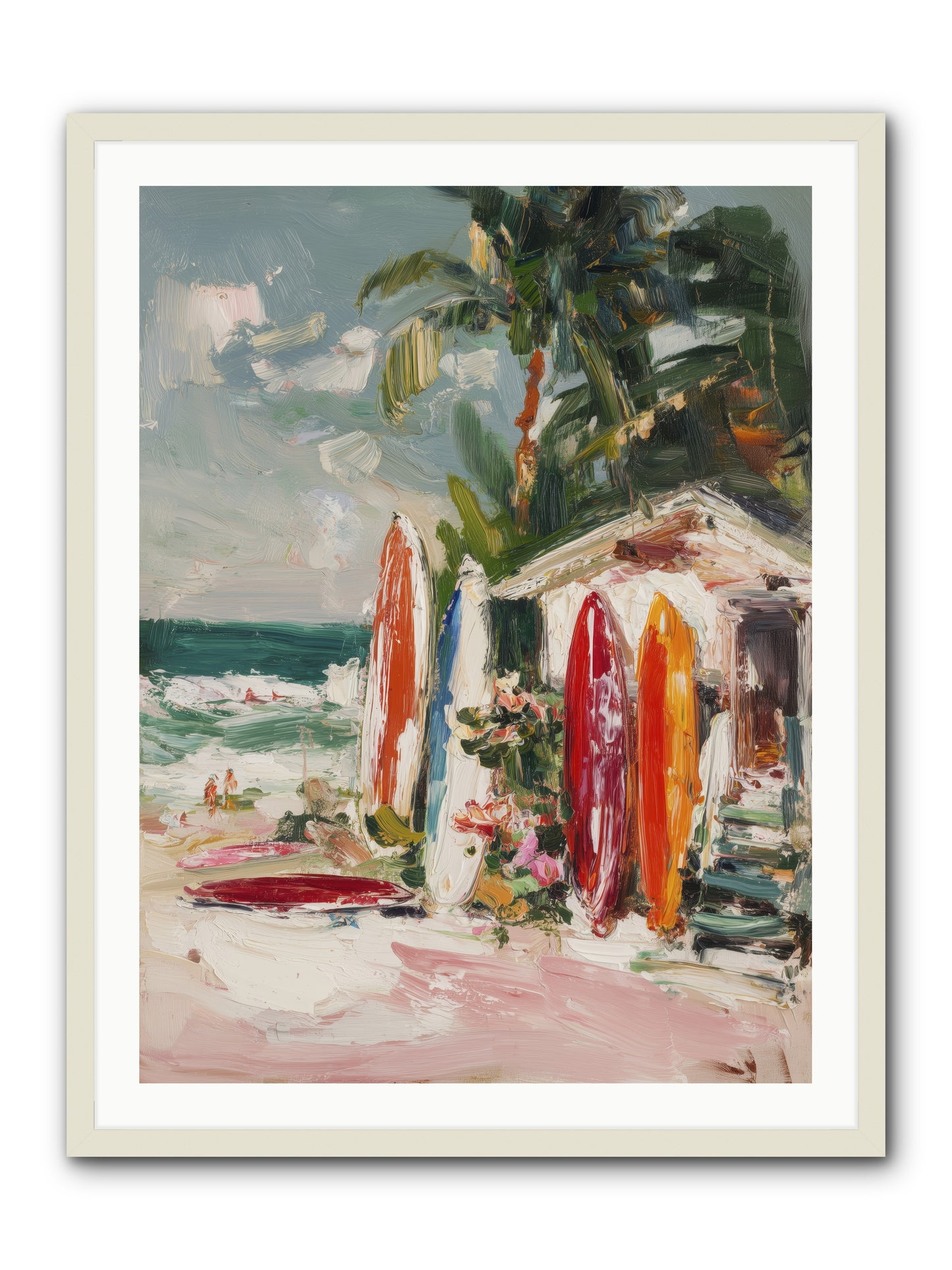 Tide Adventures -- Framed Print - White 30x40