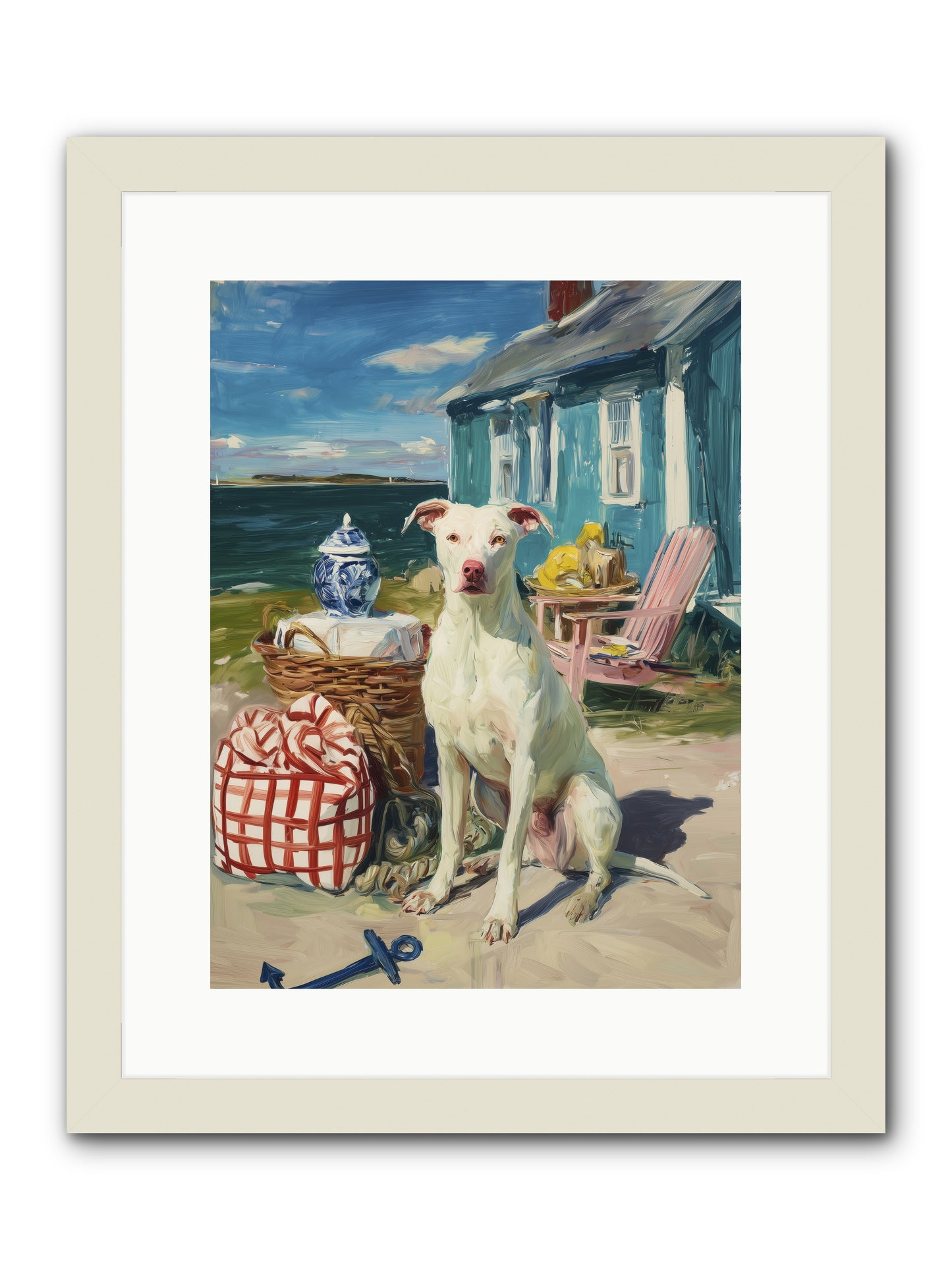Tide Pool Tracker -- Framed Print - White 12x16
